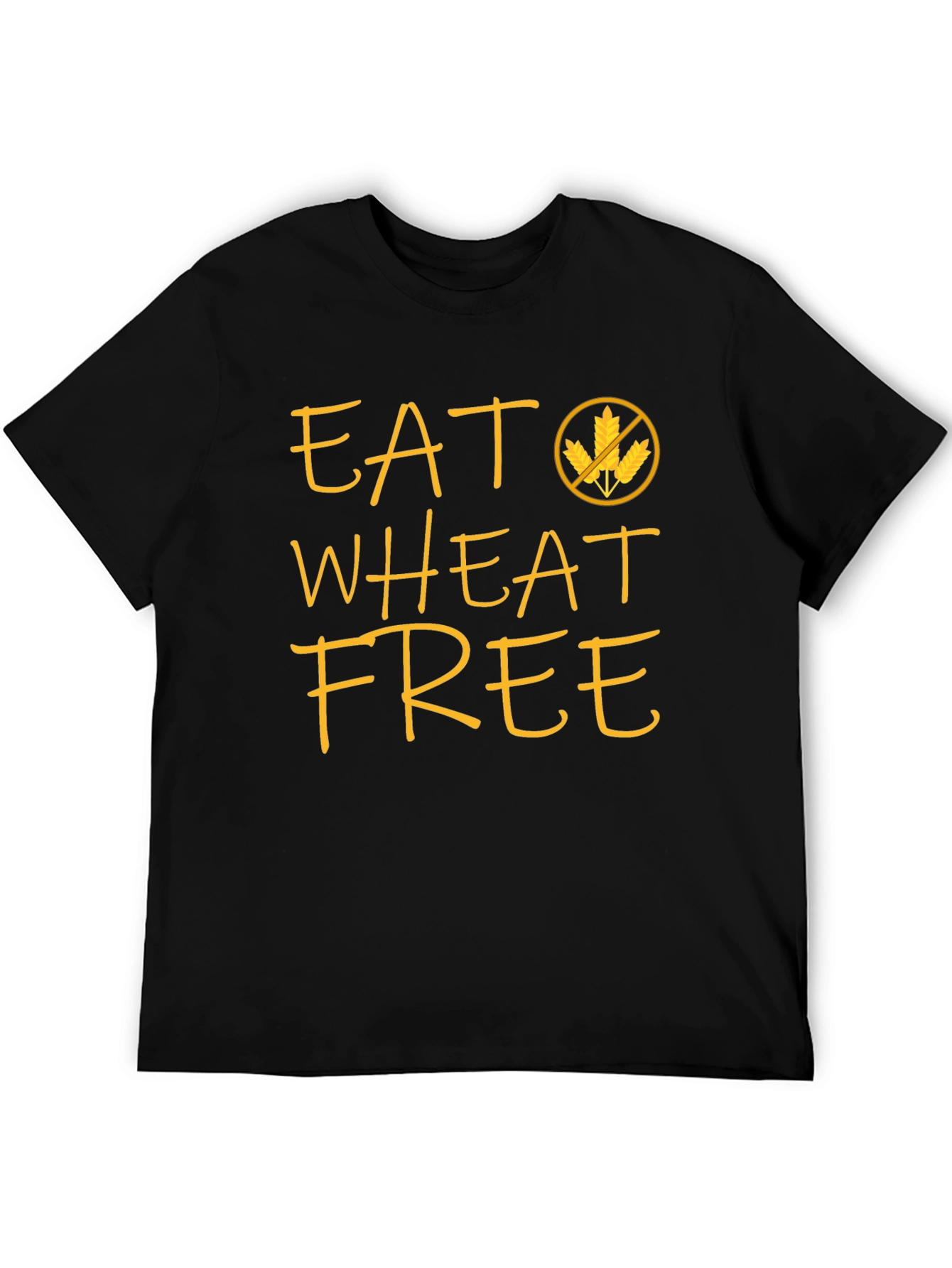 Eat Wheat Free Black T-Shirt - Gluten Sensitive Apparel