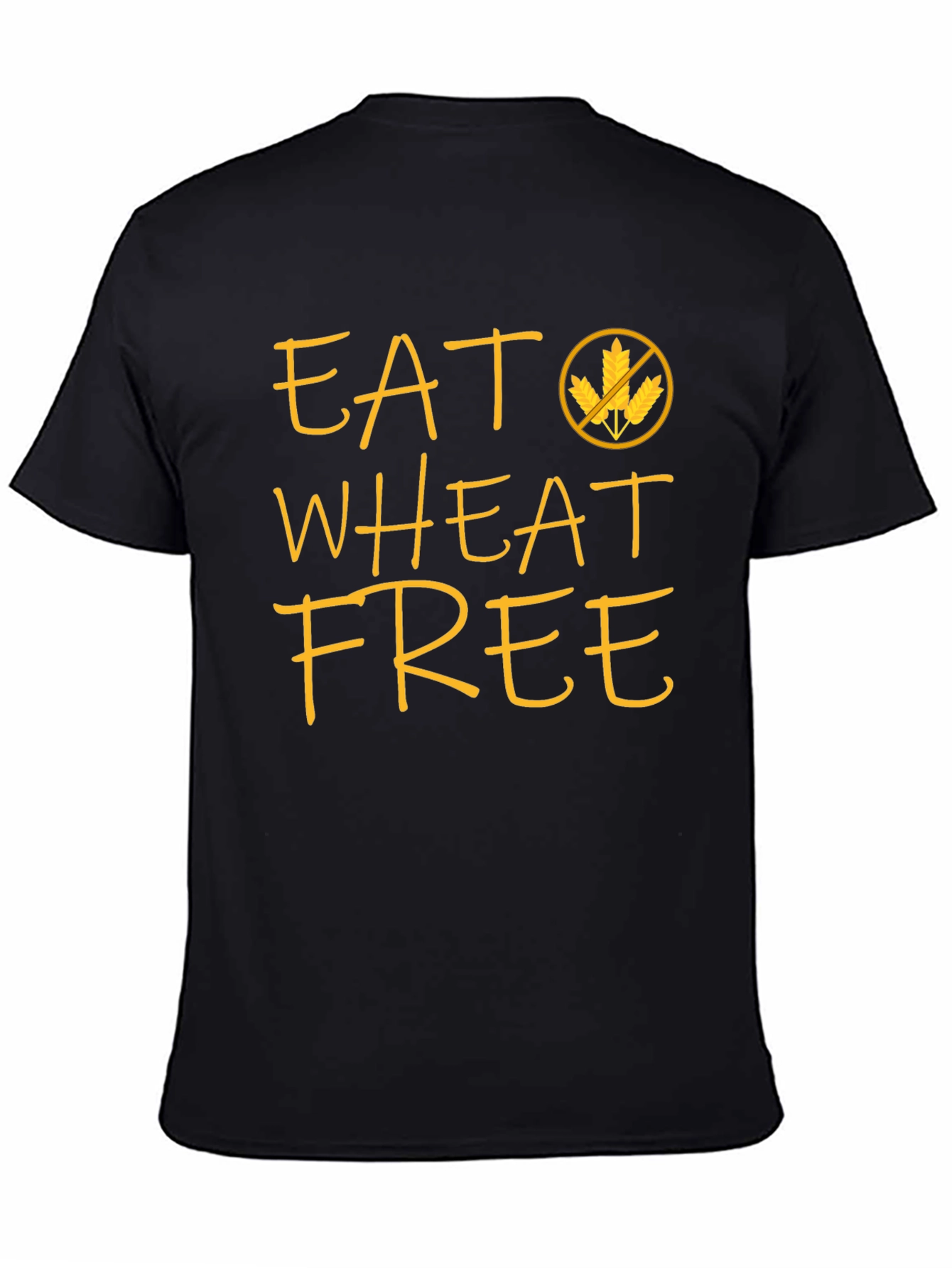Eat Wheat Free Black T-Shirt - Gluten Sensitive Apparel