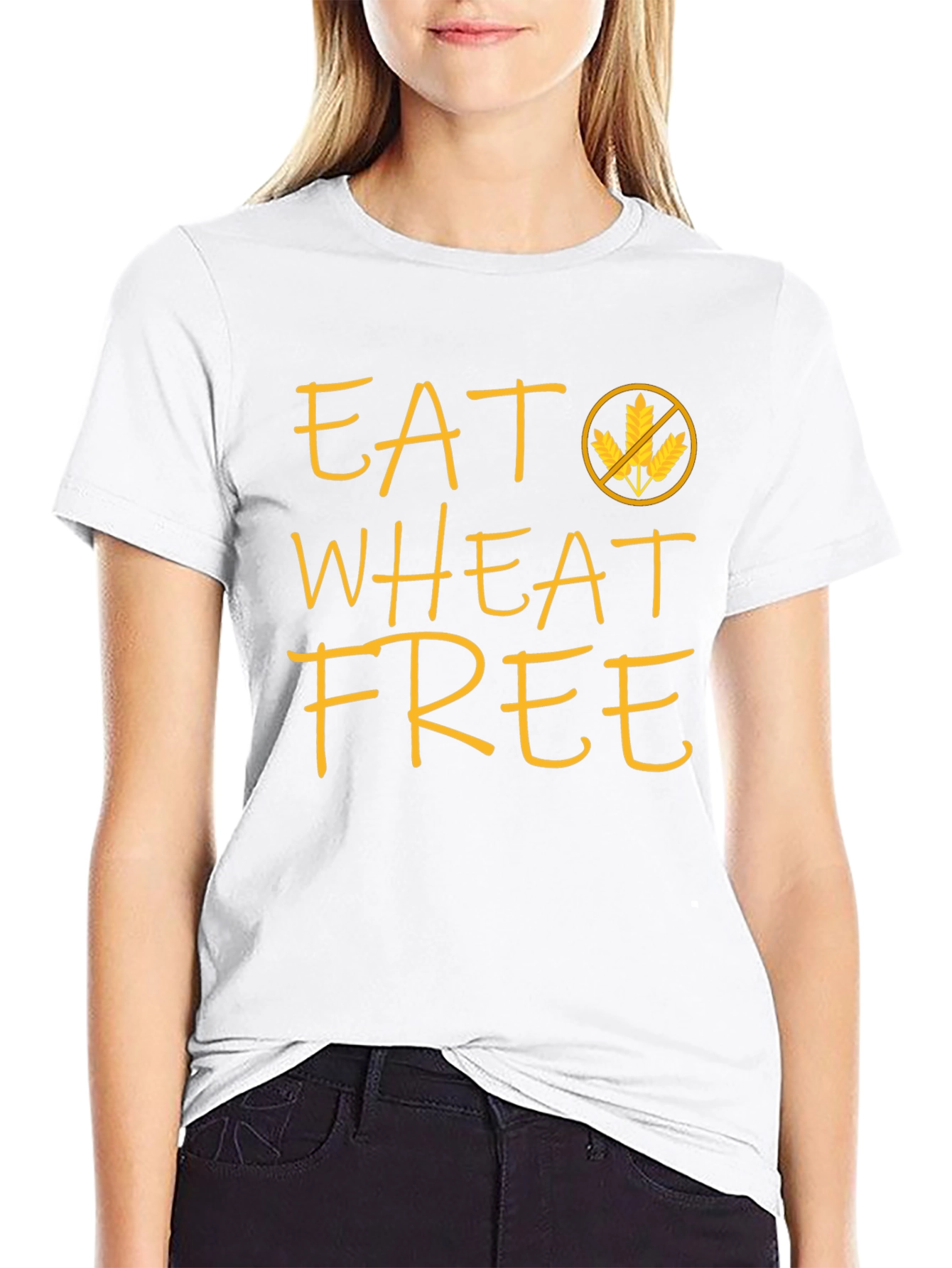 Eat Wheat Free Black T-Shirt - Gluten Sensitive Apparel