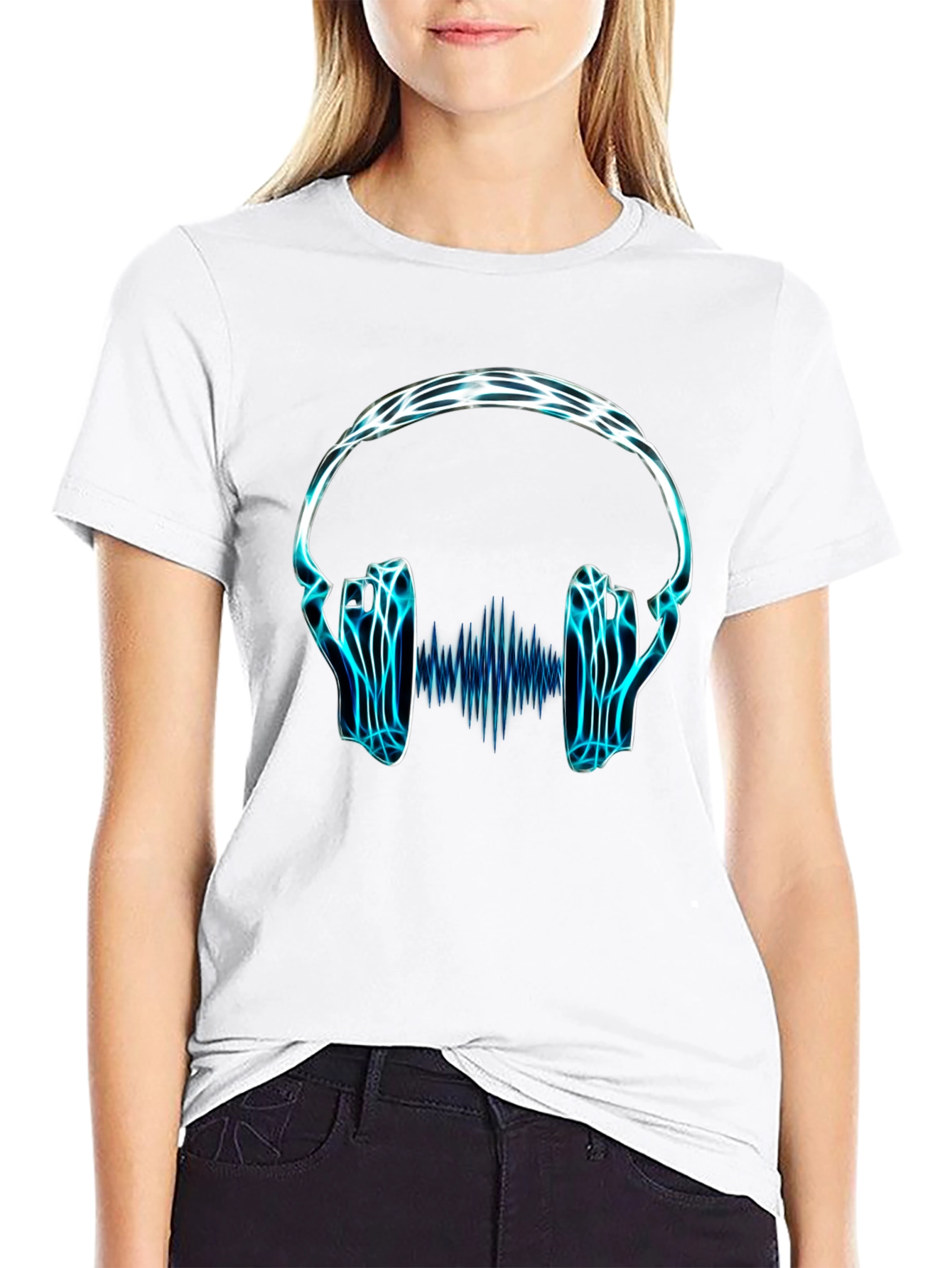 Electro Headphones Graphic Tee - Black