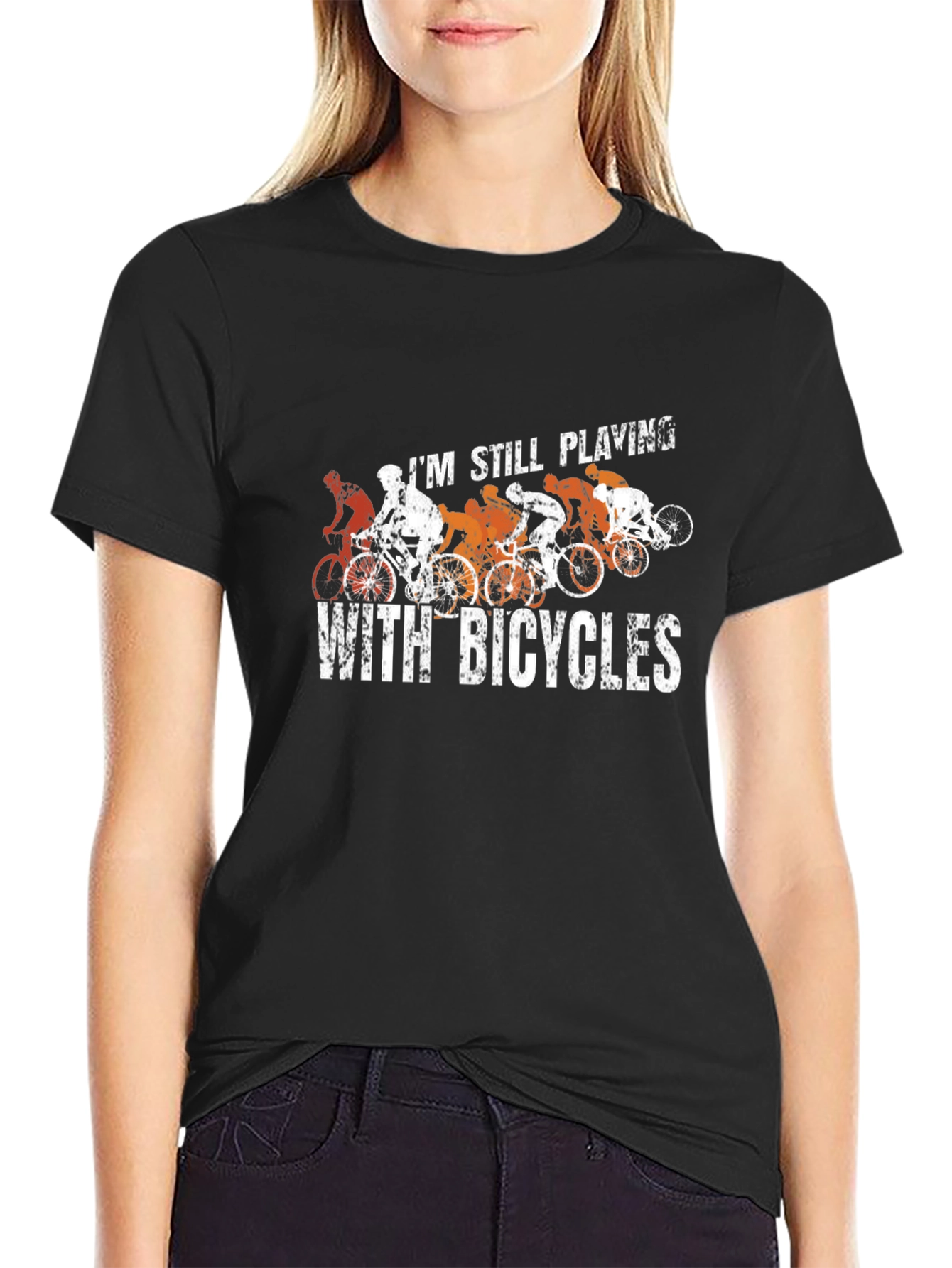 Still Playing With Bicycles Black T-Shirt