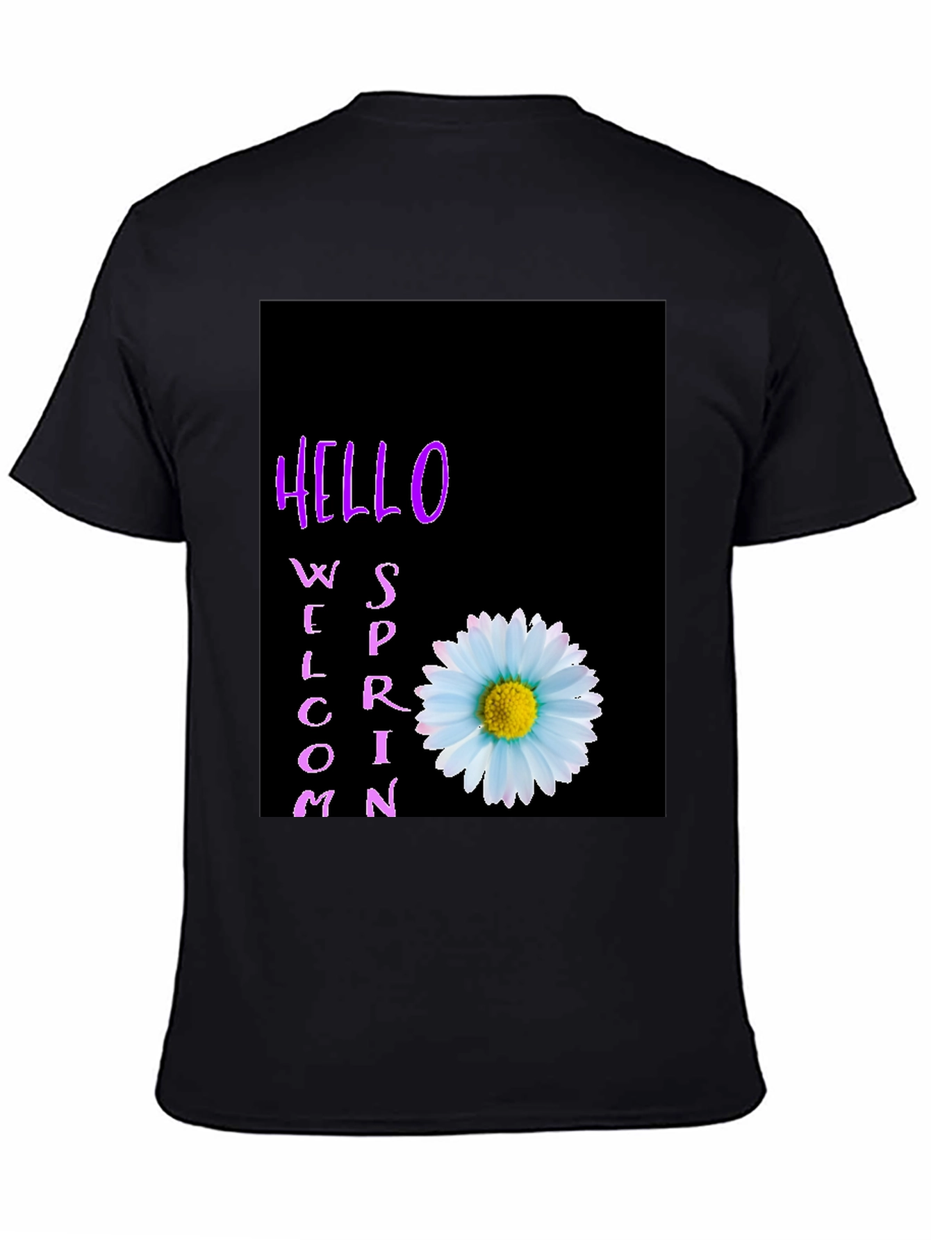 Hello Spring Welcome T-Shirt with Daisy
