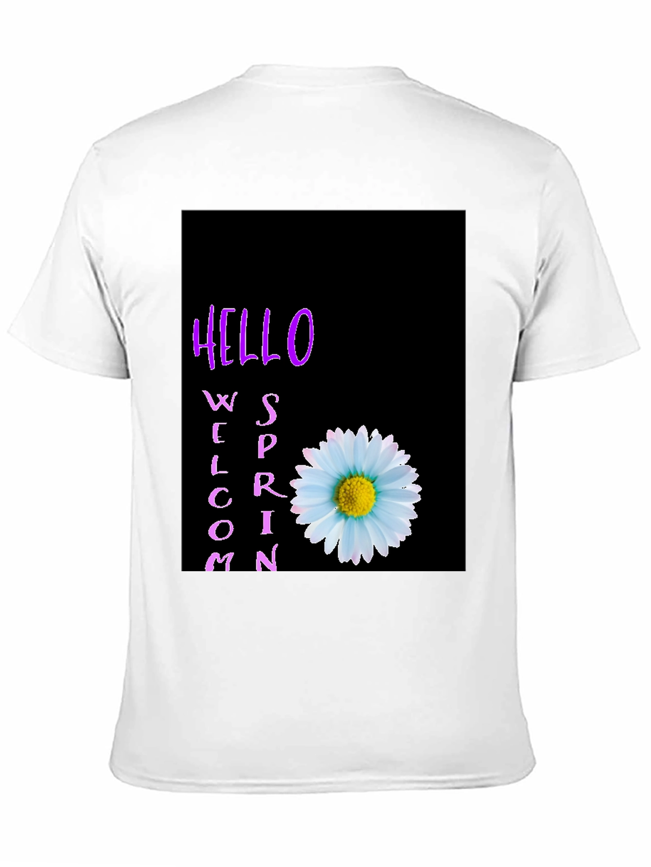 Hello Spring Welcome T-Shirt with Daisy