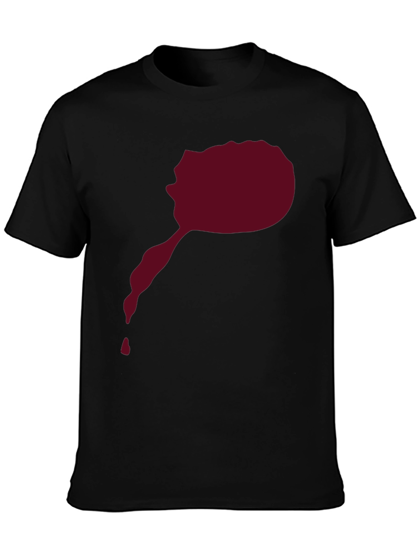 Maroon Splatter Graphic Tee - Mens Black T-Shirt