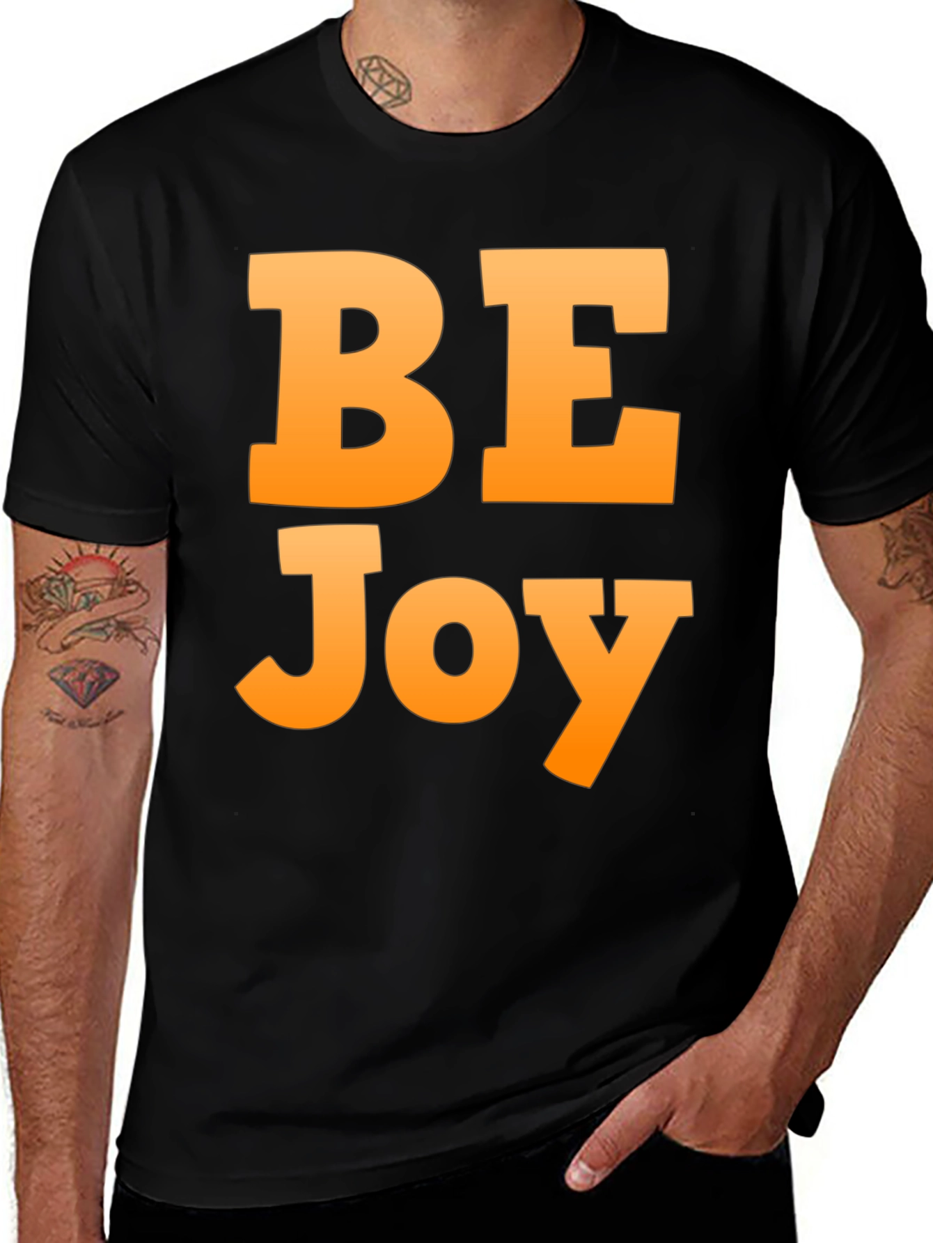 Be Joy Black Graphic T-Shirt