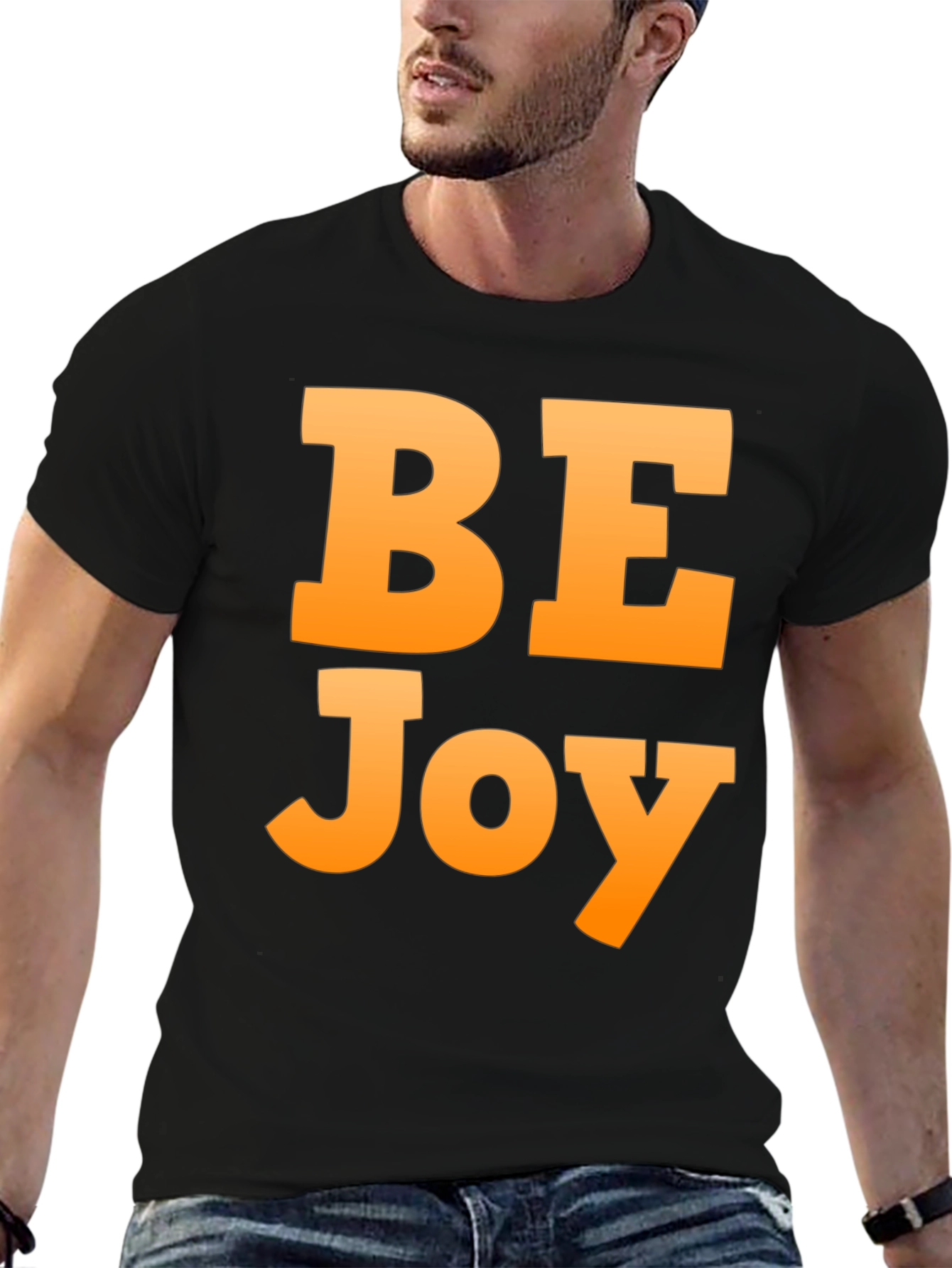 Be Joy Black Graphic T-Shirt