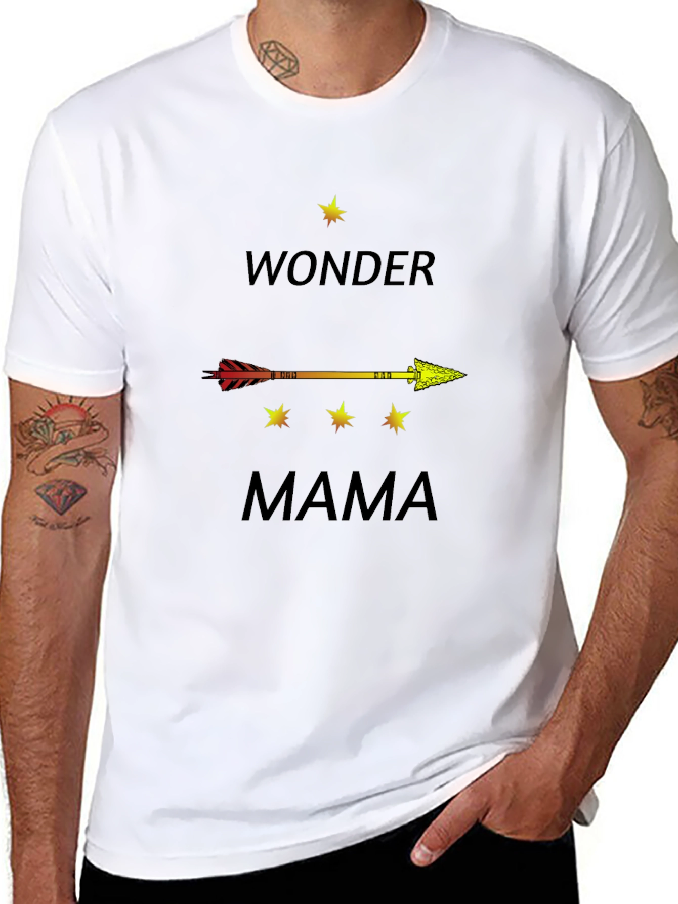 Wonder Mama Arrow Graphic Tee - Black
