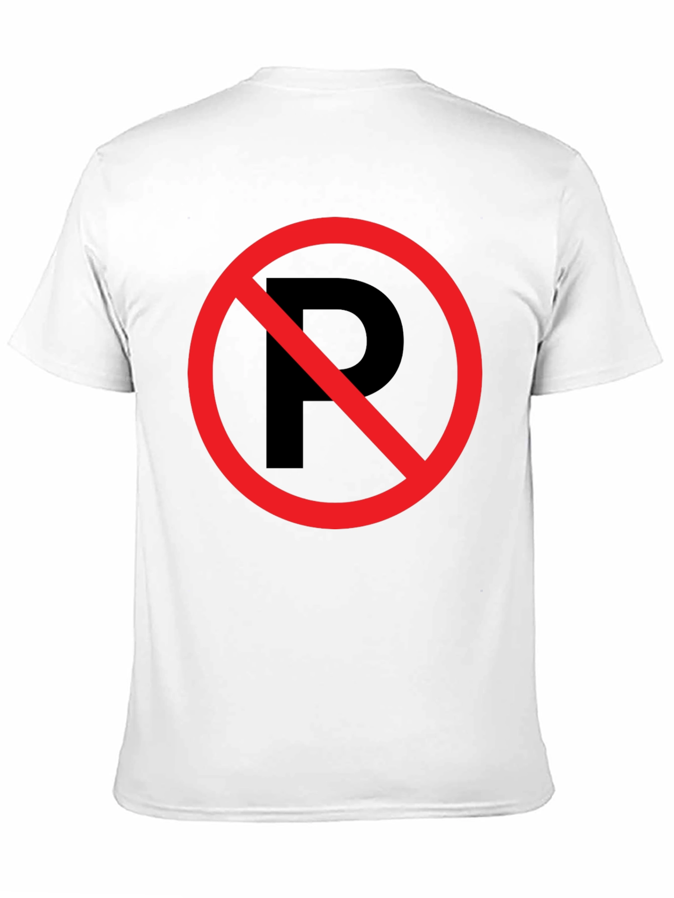 No Parking Symbol T-Shirt - Black Cotton Graphic Tee