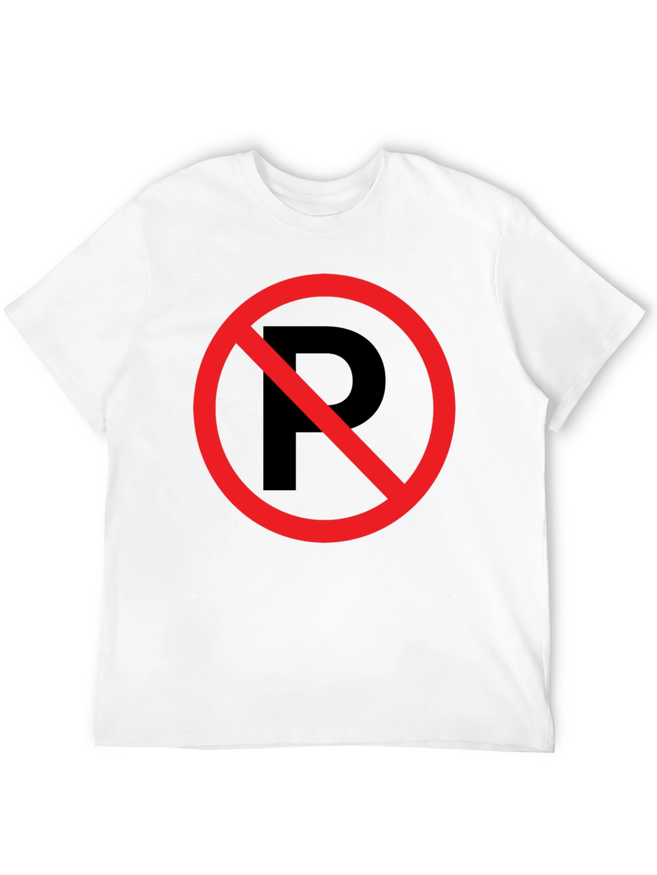 No Parking Symbol T-Shirt - Black Cotton Graphic Tee