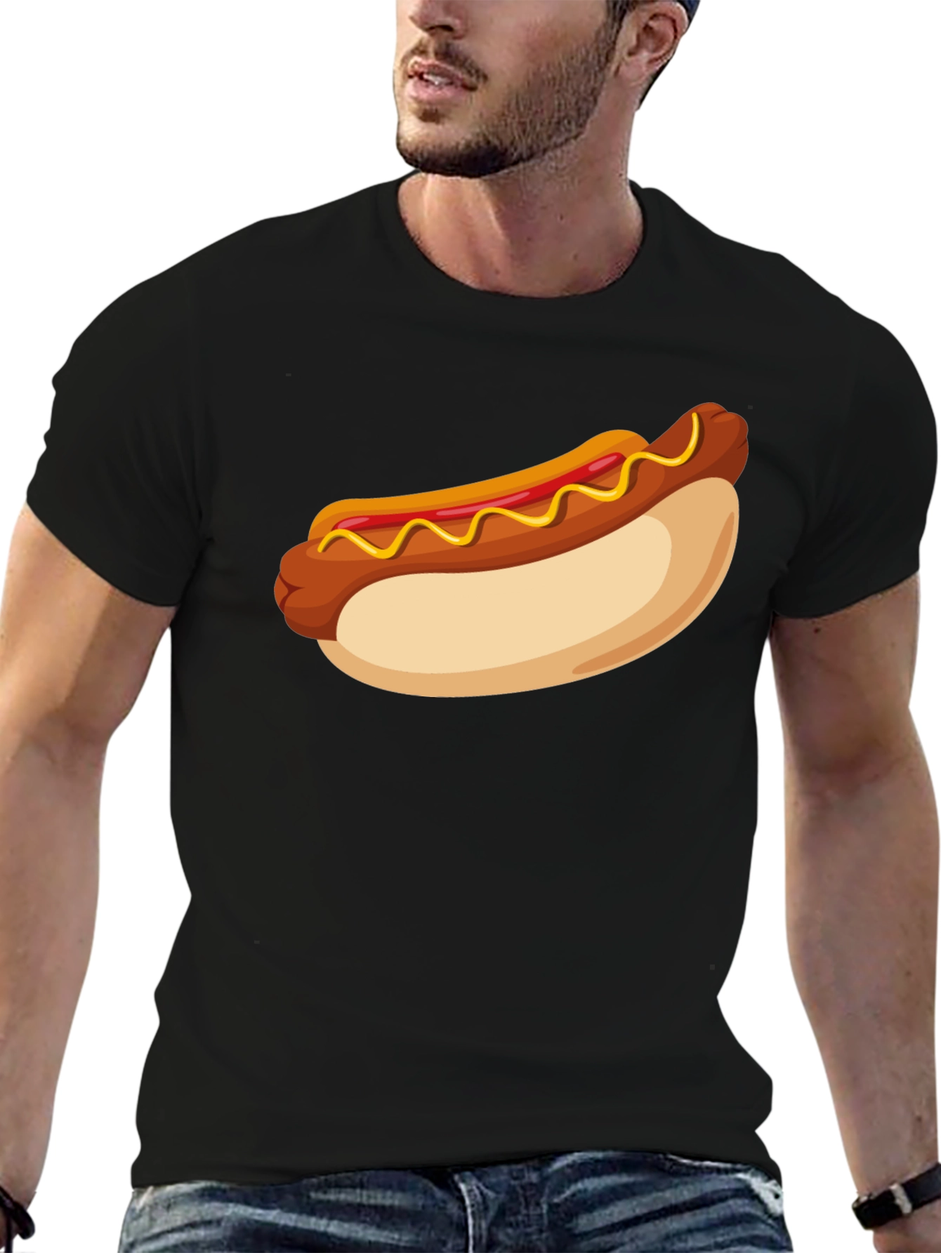 Hot Dog Graphic Tee - Casual Comfort