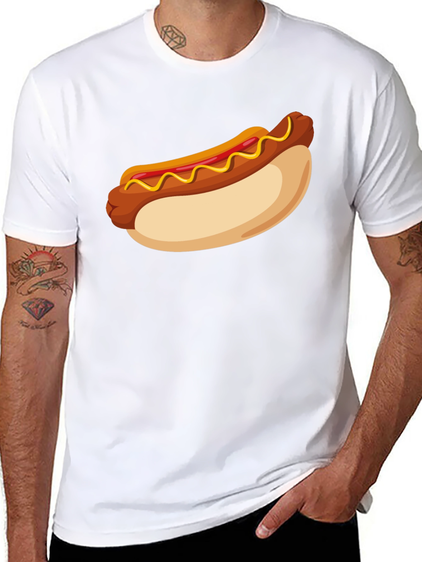 Hot Dog Graphic Tee - Casual Comfort