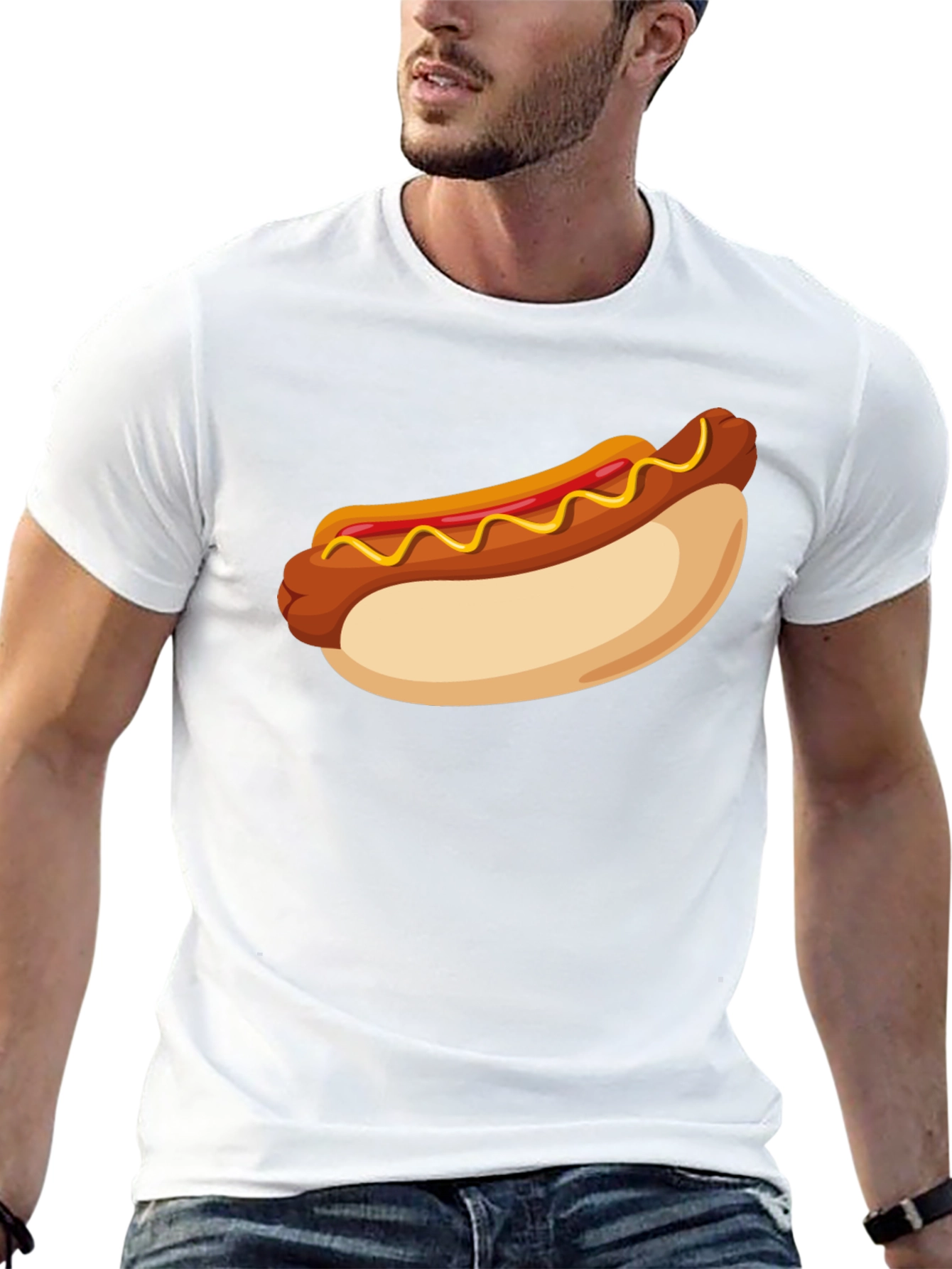 Hot Dog Graphic Tee - Casual Comfort
