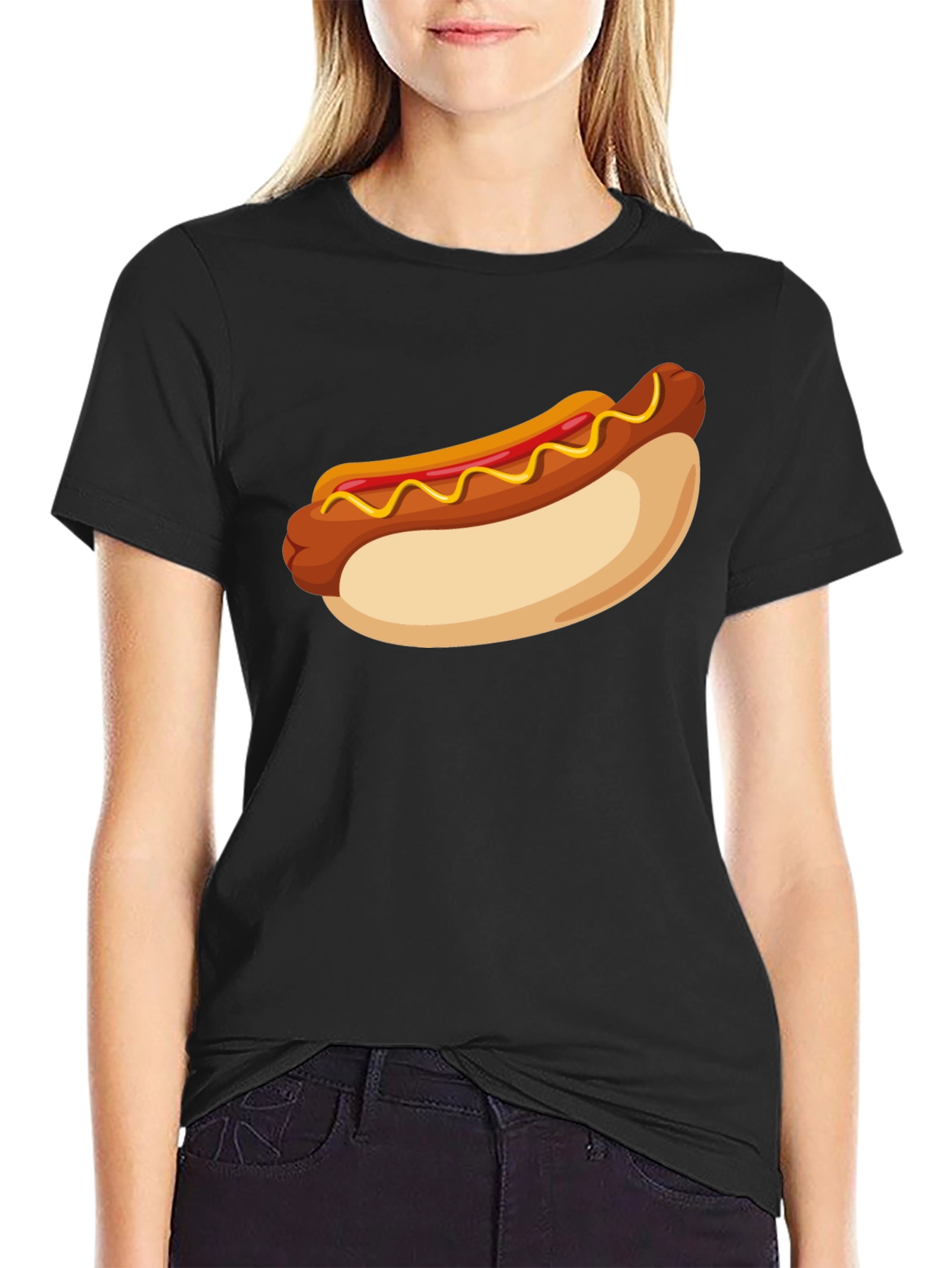 Hot Dog Graphic Tee - Casual Comfort