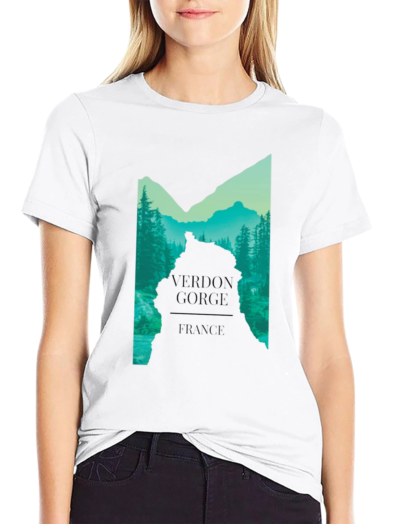 Verdon Gorge France Graphic Tee - Black