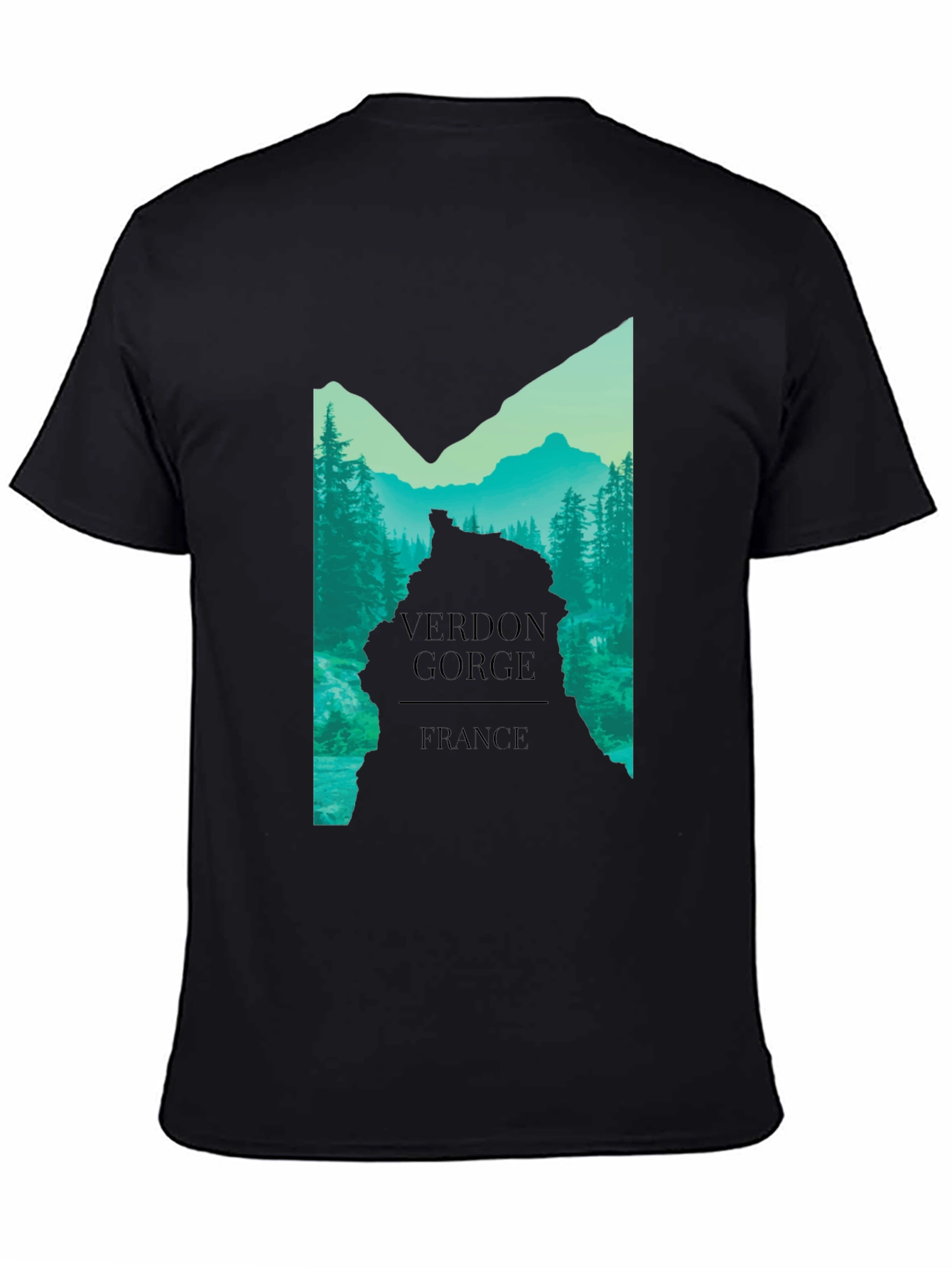 Verdon Gorge France Graphic Tee - Black