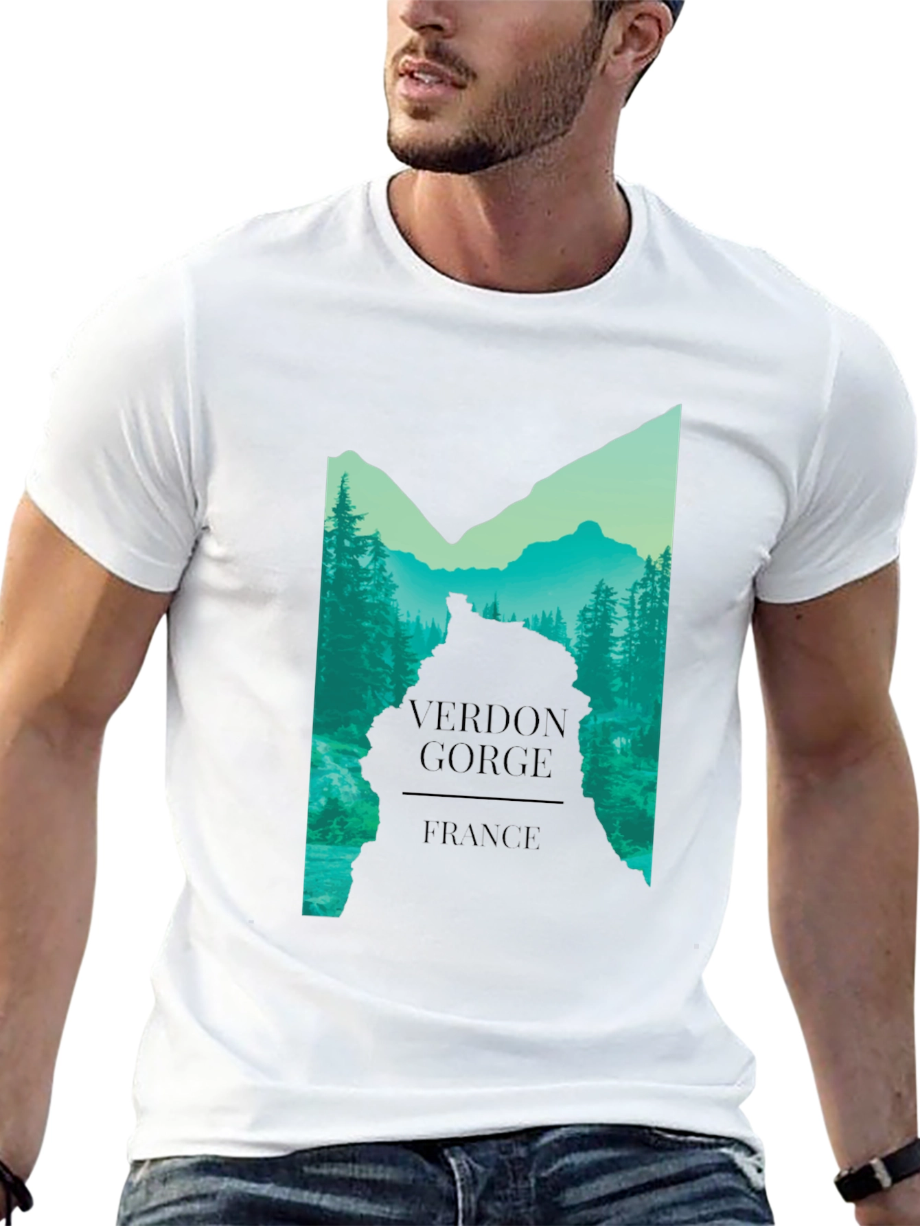 Verdon Gorge France Graphic Tee - Black