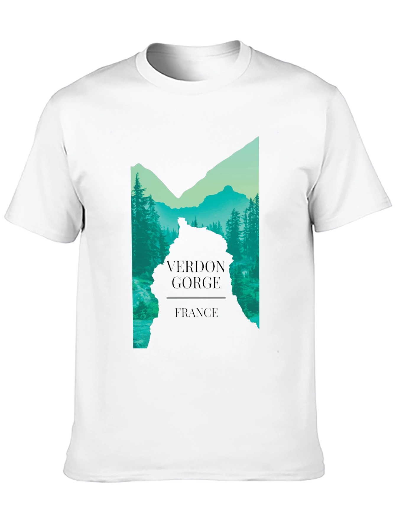 Verdon Gorge France Graphic Tee - Black