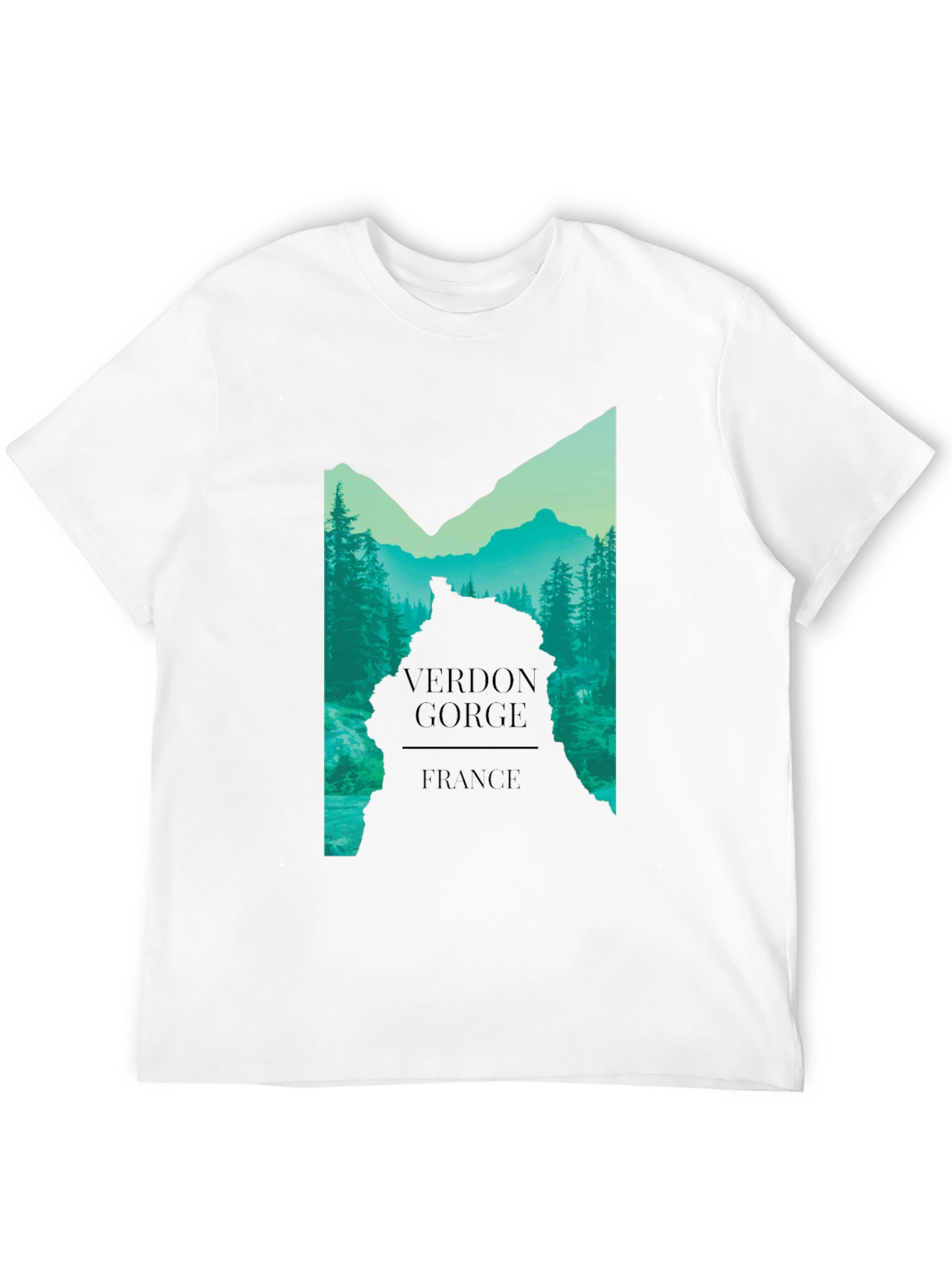 Verdon Gorge France Graphic Tee - Black
