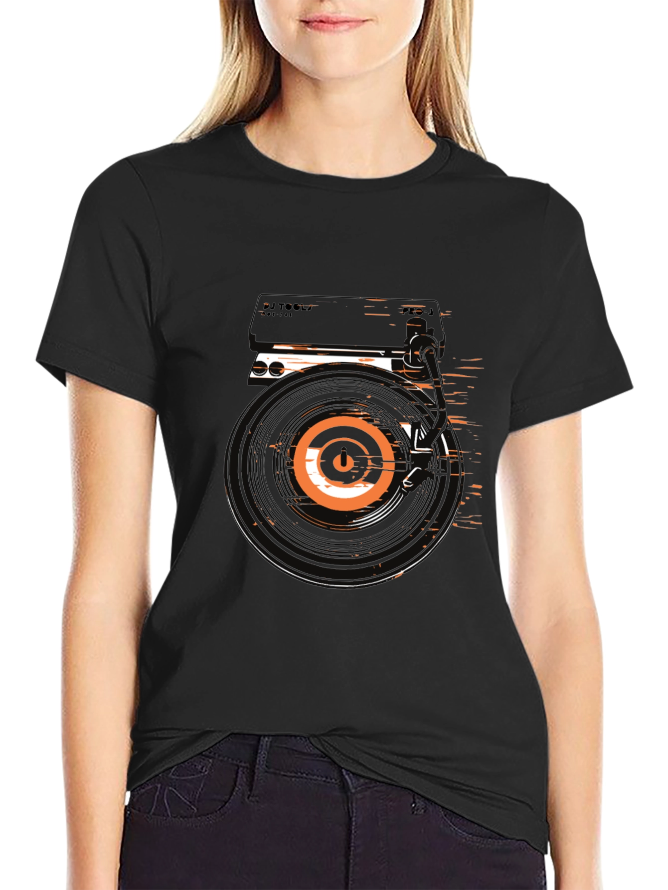 DJ Turntable Graphic Tee - Stylish Music Lovers T-Shirt