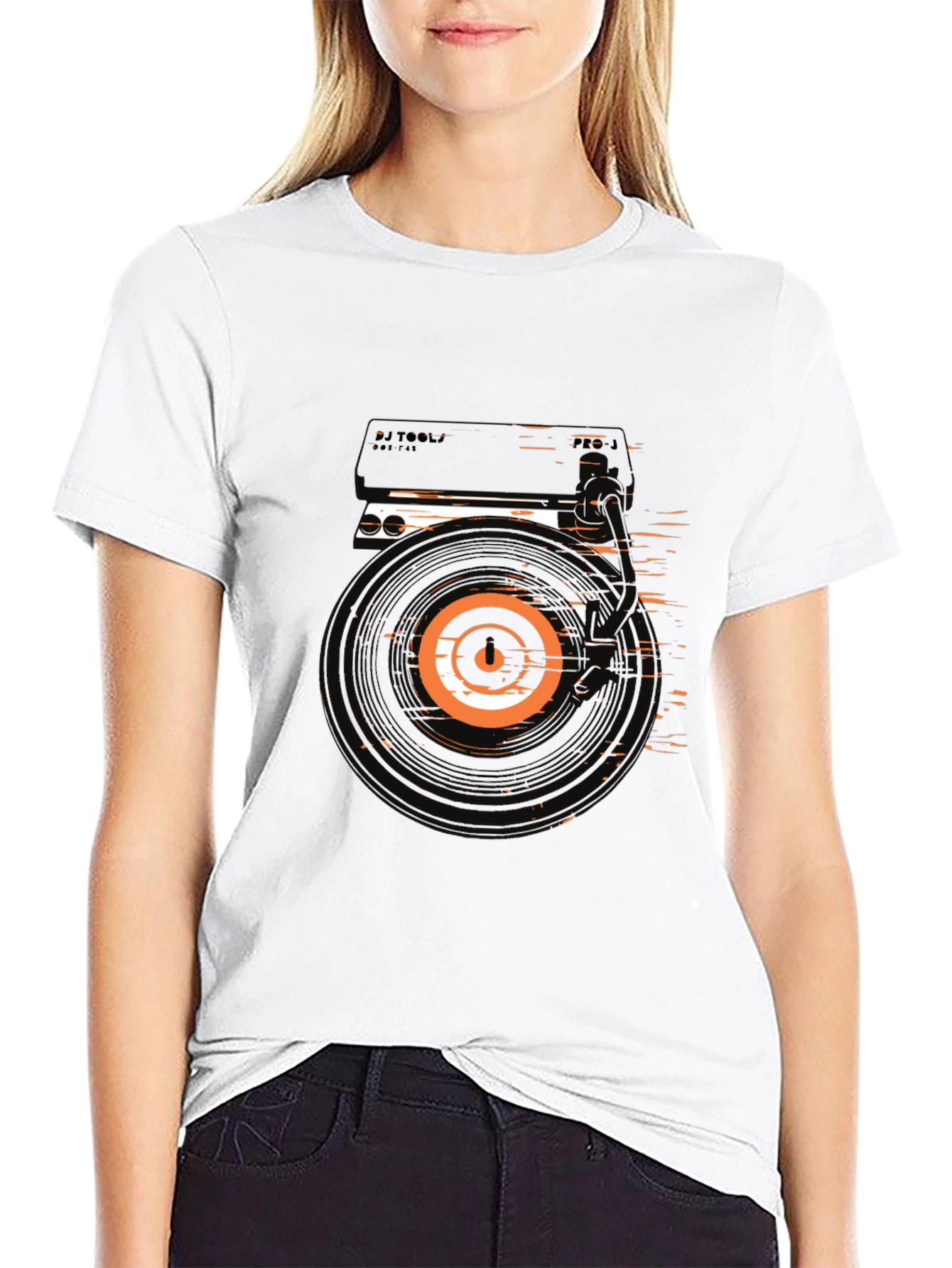 DJ Turntable Graphic Tee - Stylish Music Lovers T-Shirt
