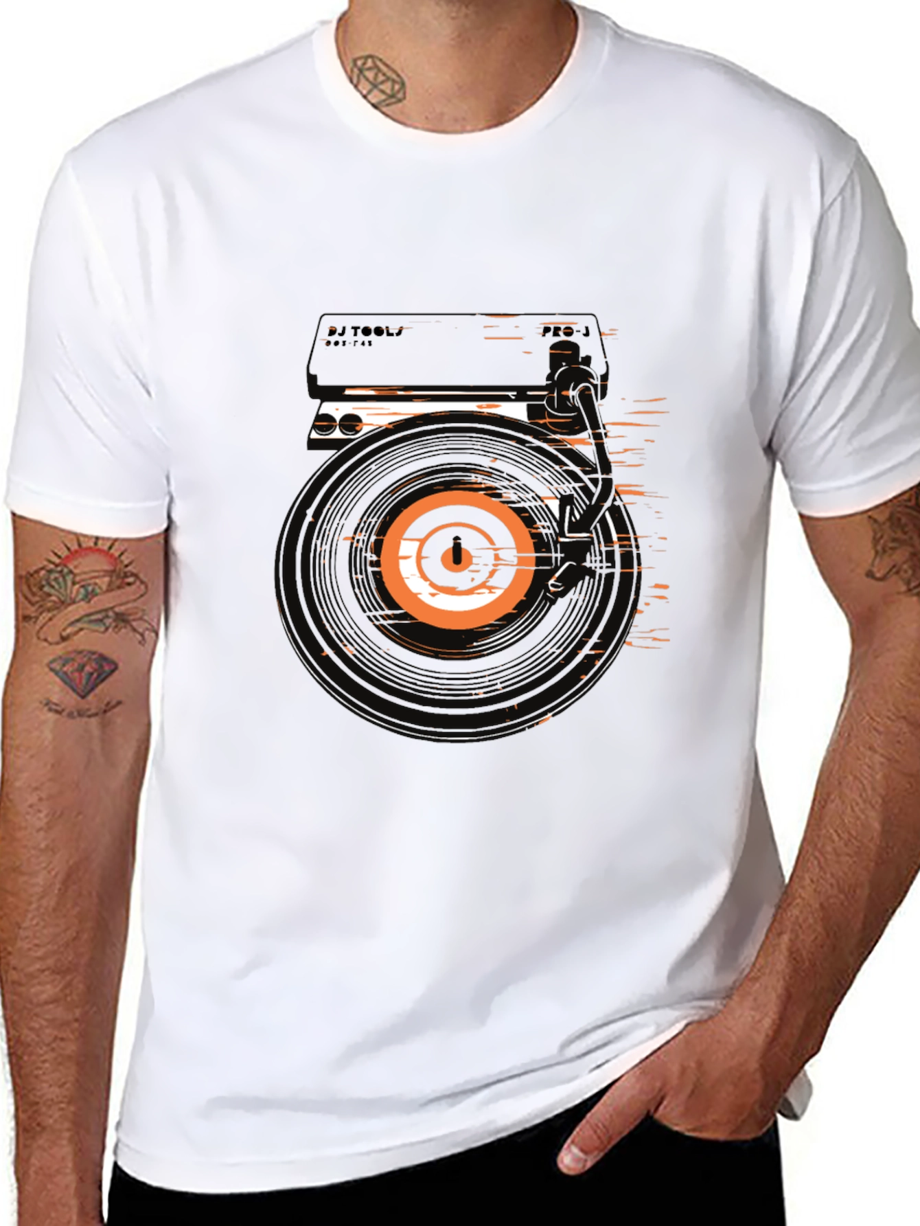 DJ Turntable Graphic Tee - Stylish Music Lovers T-Shirt