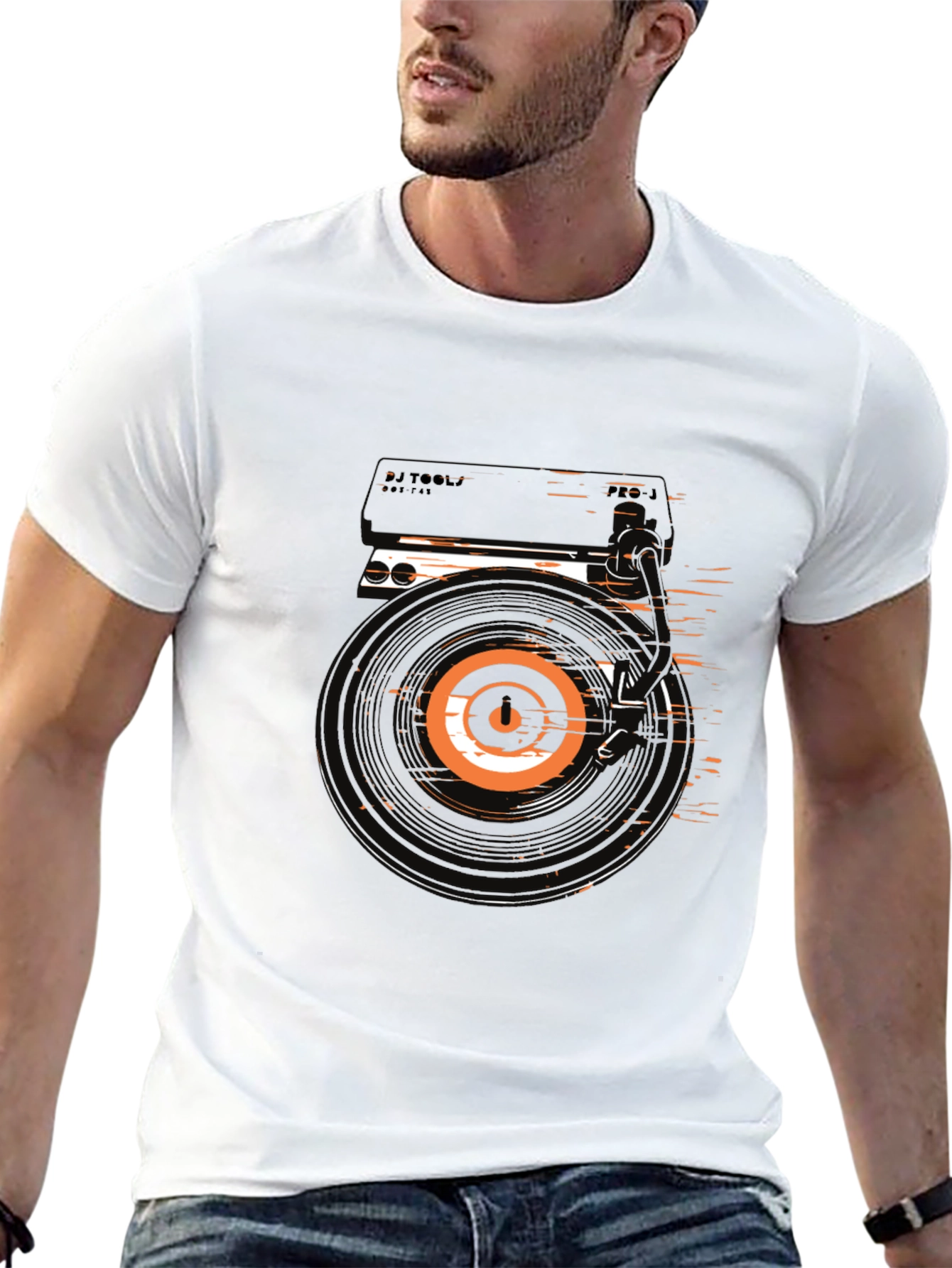 DJ Turntable Graphic Tee - Stylish Music Lovers T-Shirt