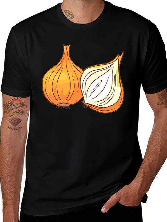 Onion Graphic Tee - Fresh Vegetable Humor Shirt