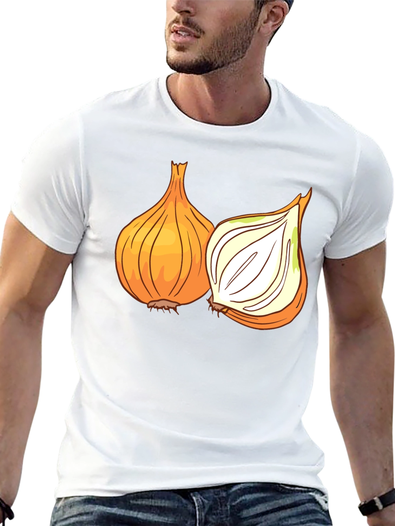 Onion Graphic Tee - Fresh Vegetable Humor Shirt