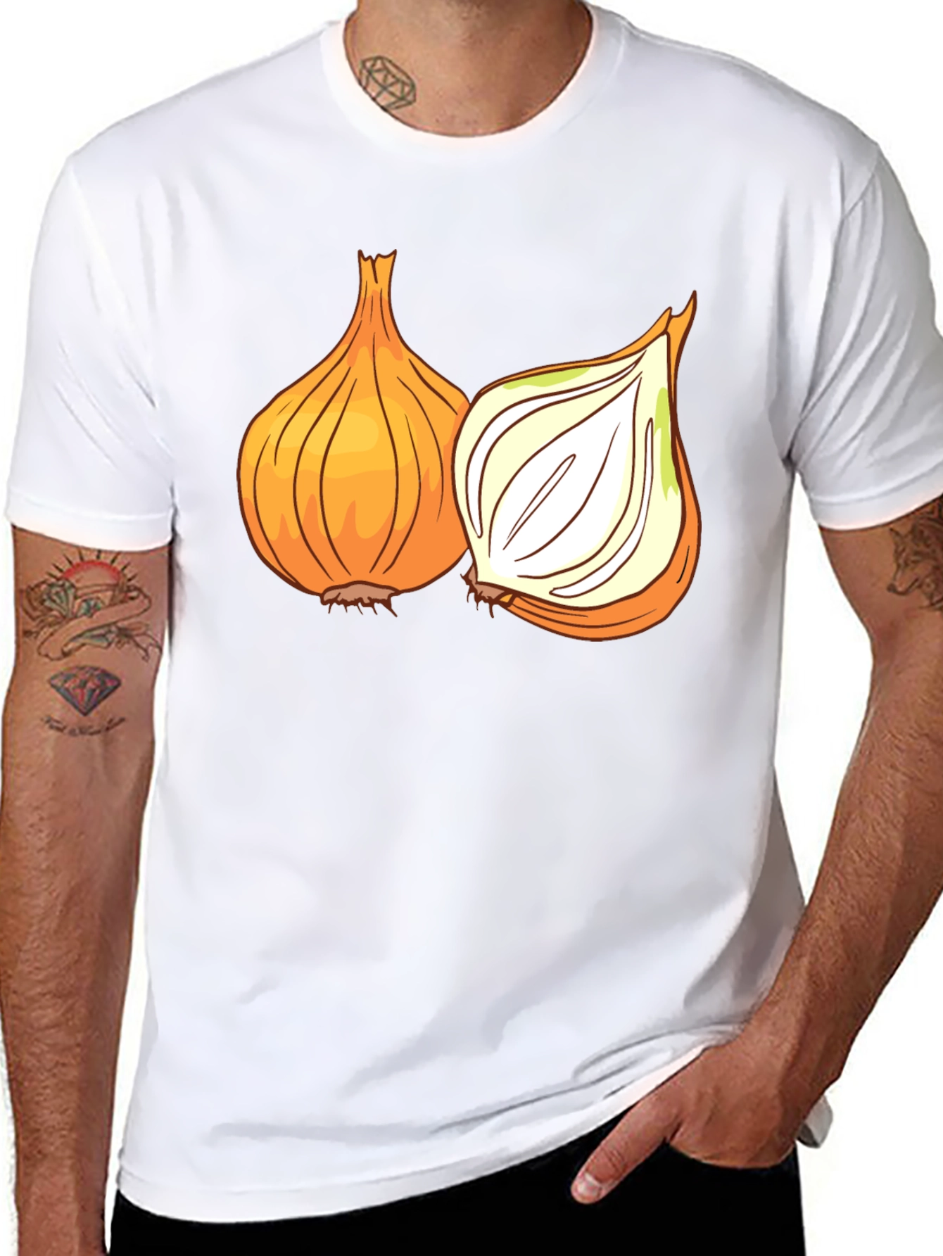 Onion Graphic Tee - Fresh Vegetable Humor Shirt