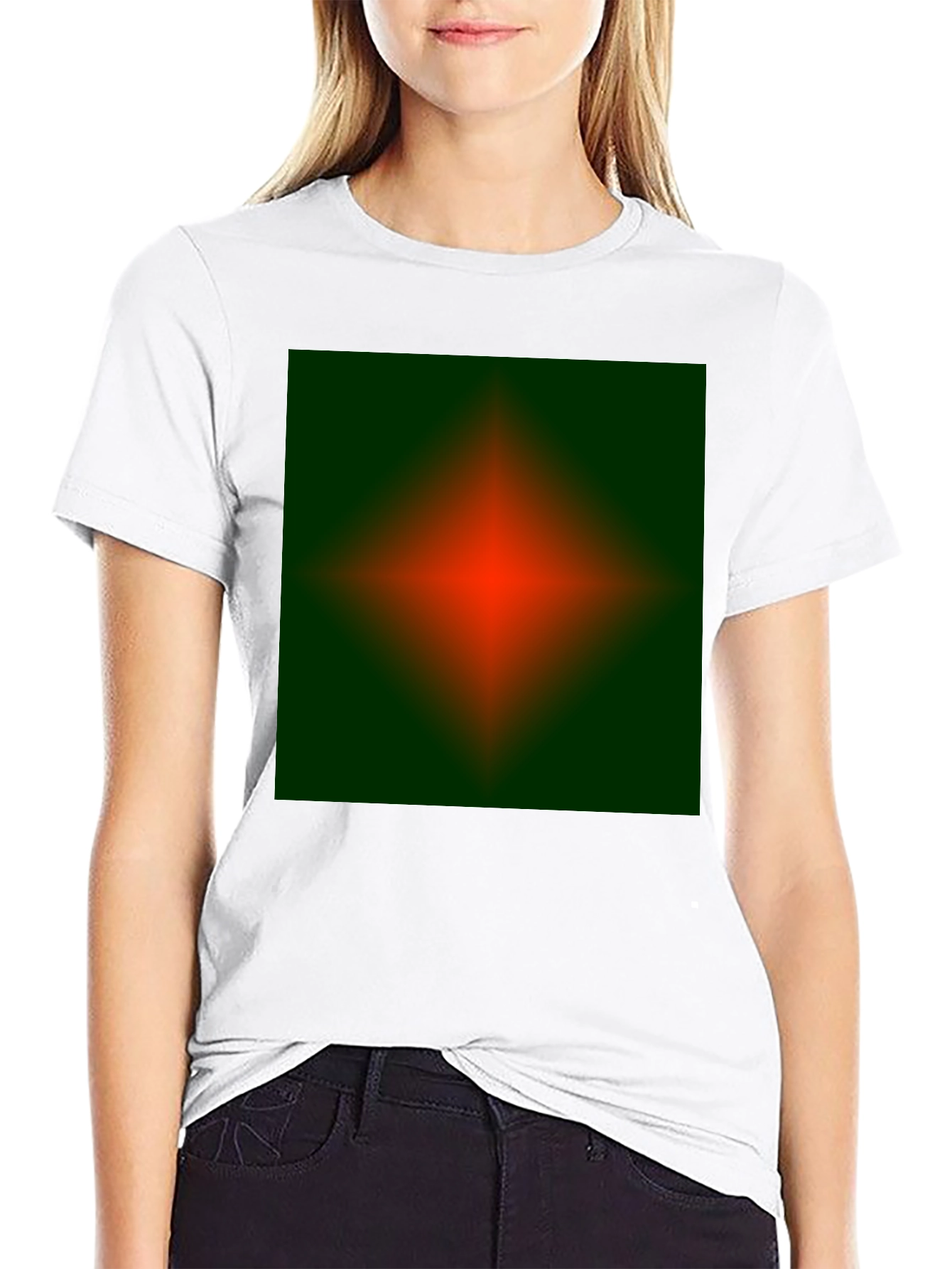 Abstract Green & Red Graphic Tee