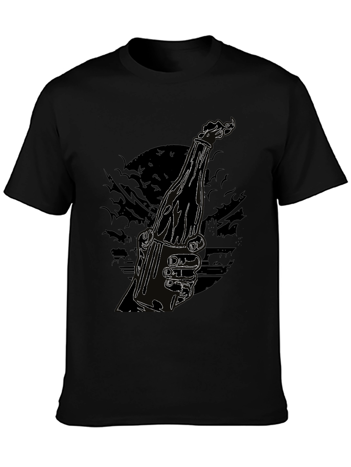 Molotov Cocktail Graphic Tee - Cool Black Shirt
