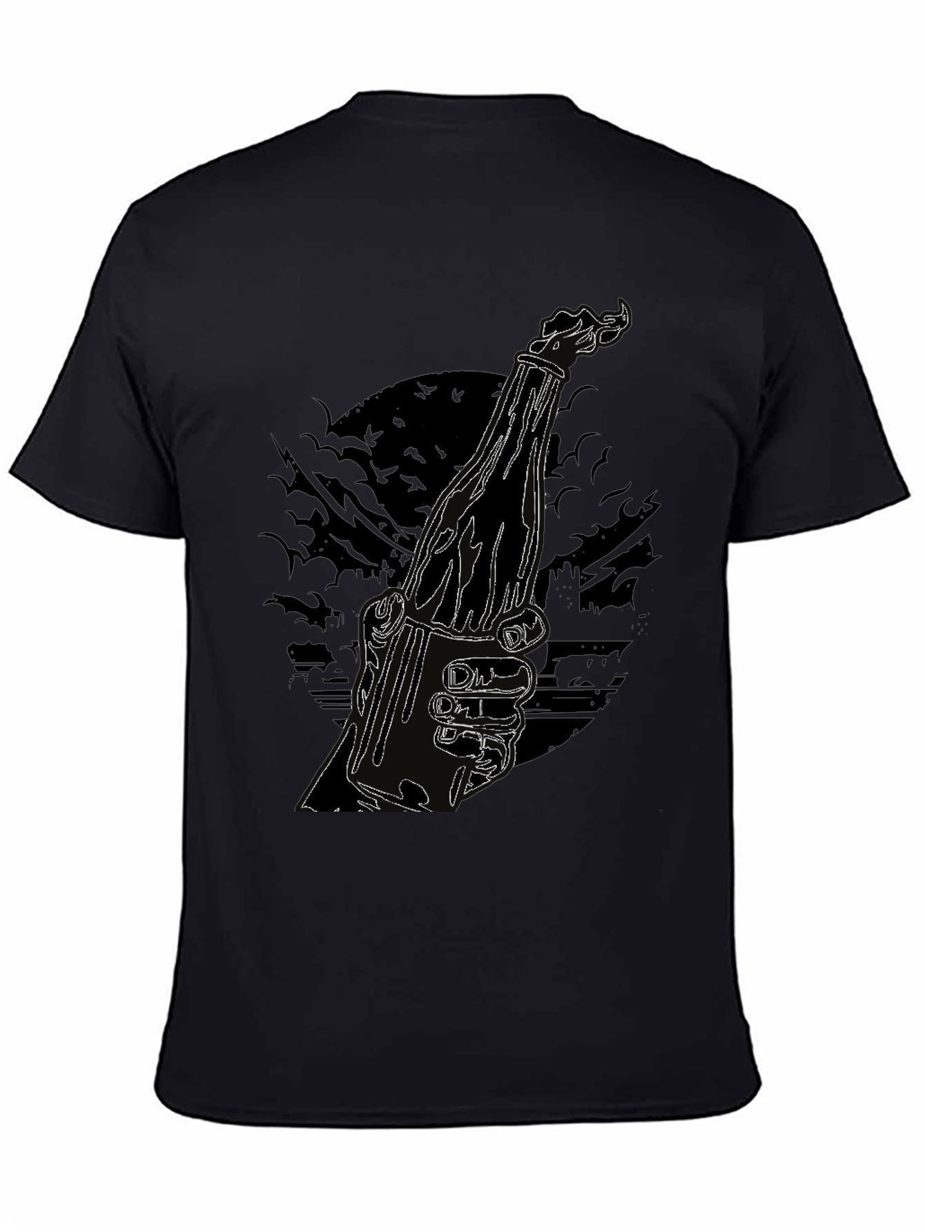 Molotov Cocktail Graphic Tee - Cool Black Shirt
