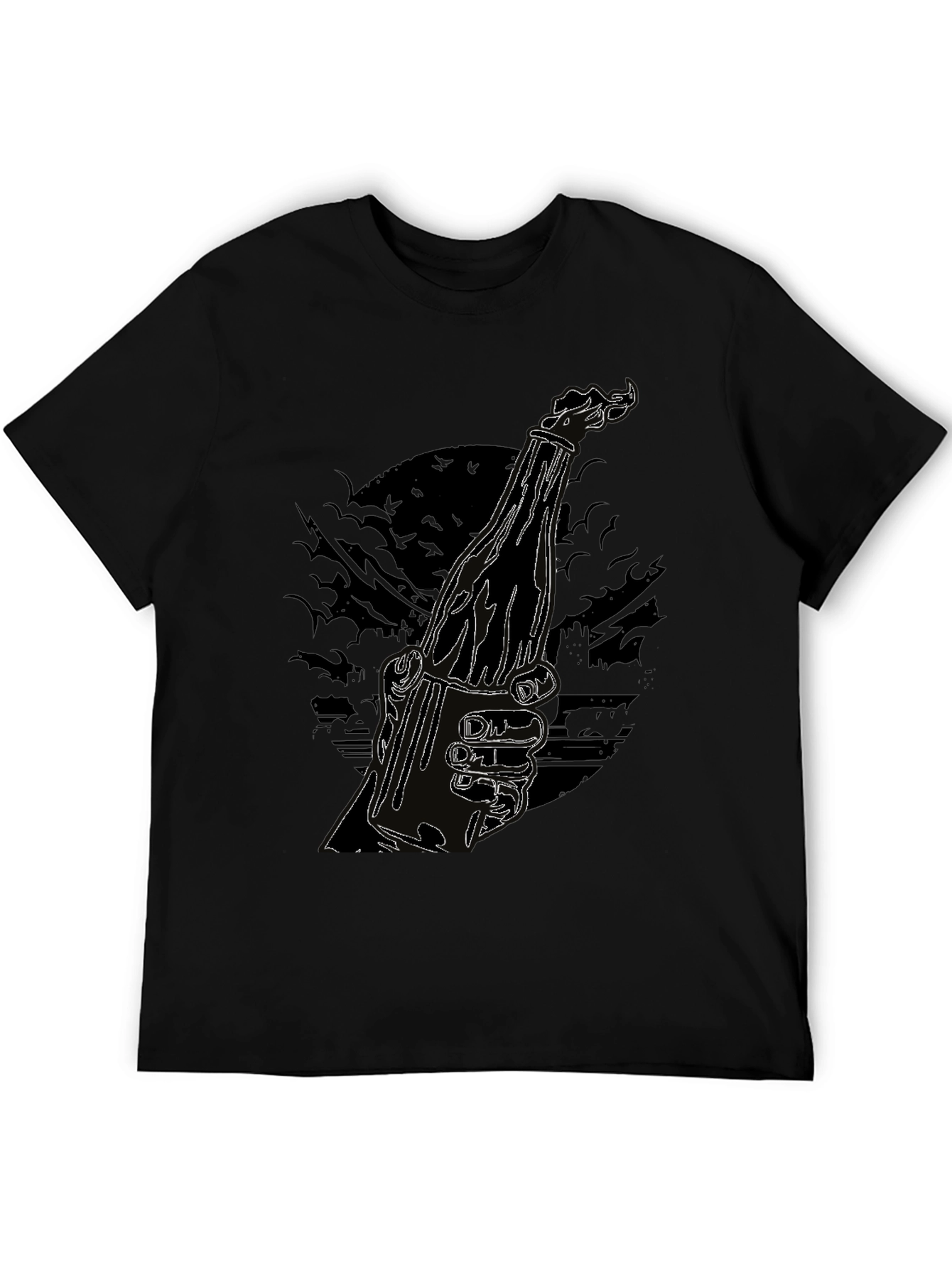 Molotov Cocktail Graphic Tee - Cool Black Shirt