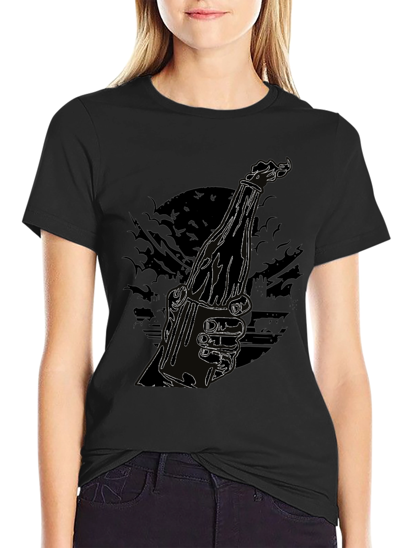 Molotov Cocktail Graphic Tee - Cool Black Shirt
