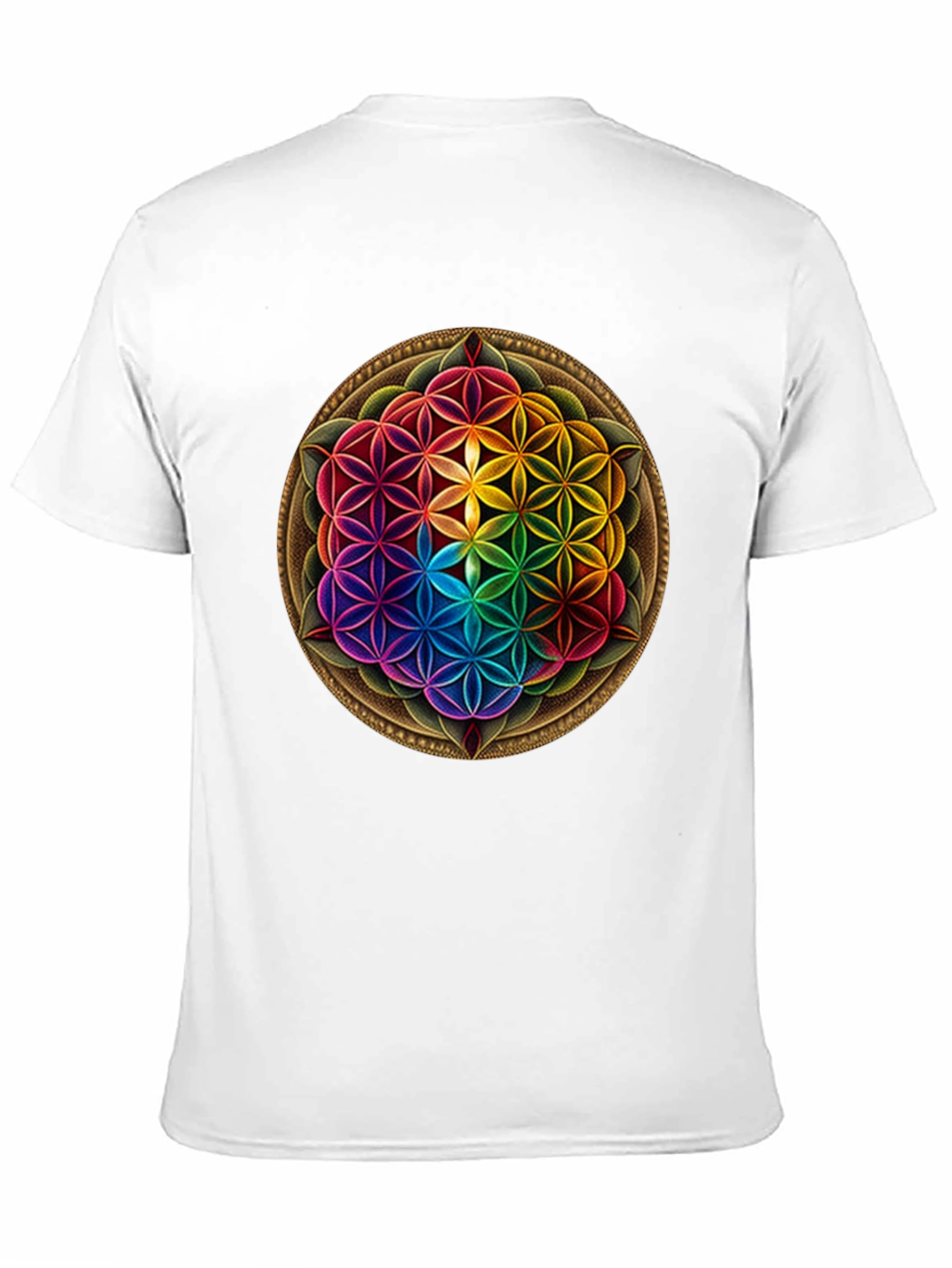 Rainbow Flower of Life Graphic T-Shirt