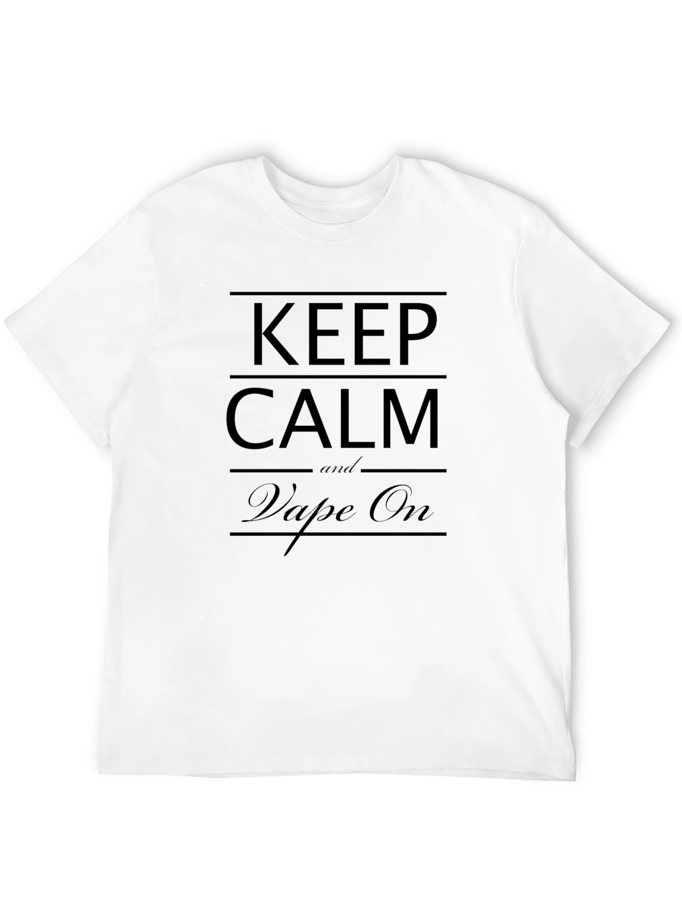 Keep Calm and Vape On Black T-Shirt