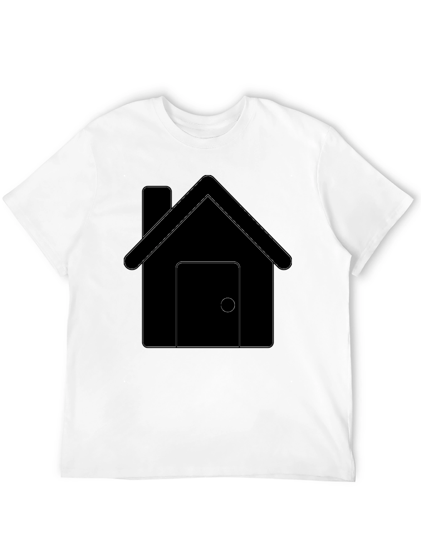 House Graphic Tee - Black Cotton Comfort