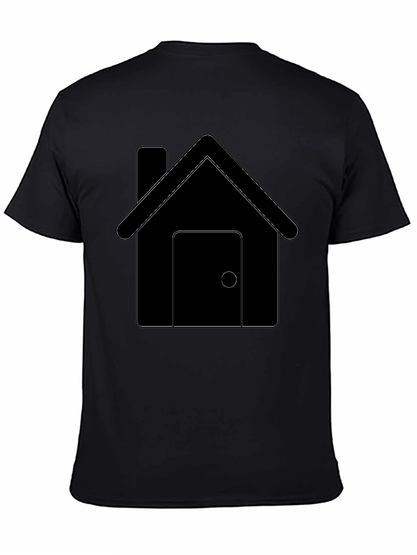 House Graphic Tee - Black Cotton Comfort