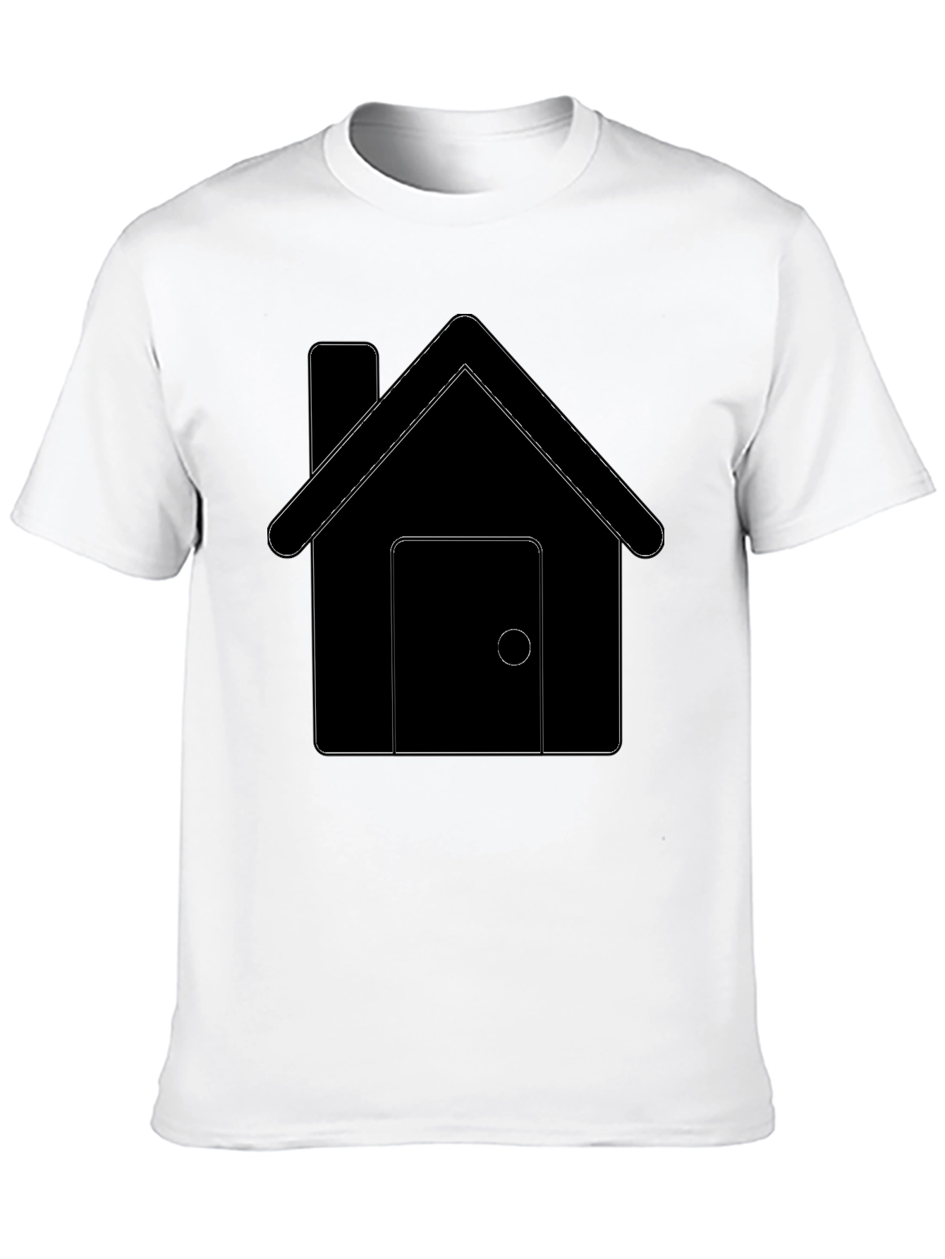 House Graphic Tee - Black Cotton Comfort