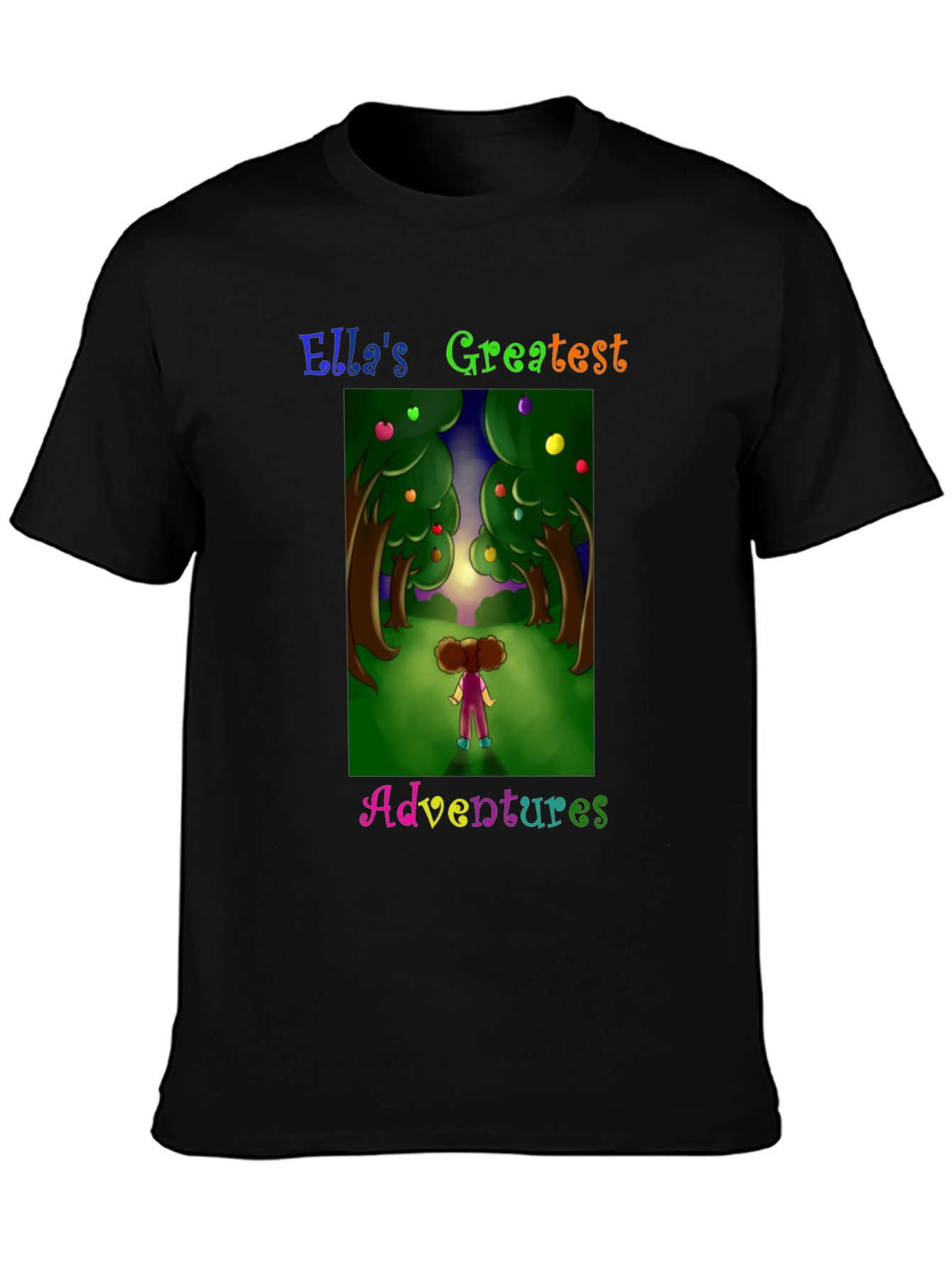 Ellas Adventures Graphic Tee -  Black Cotton T-Shirt