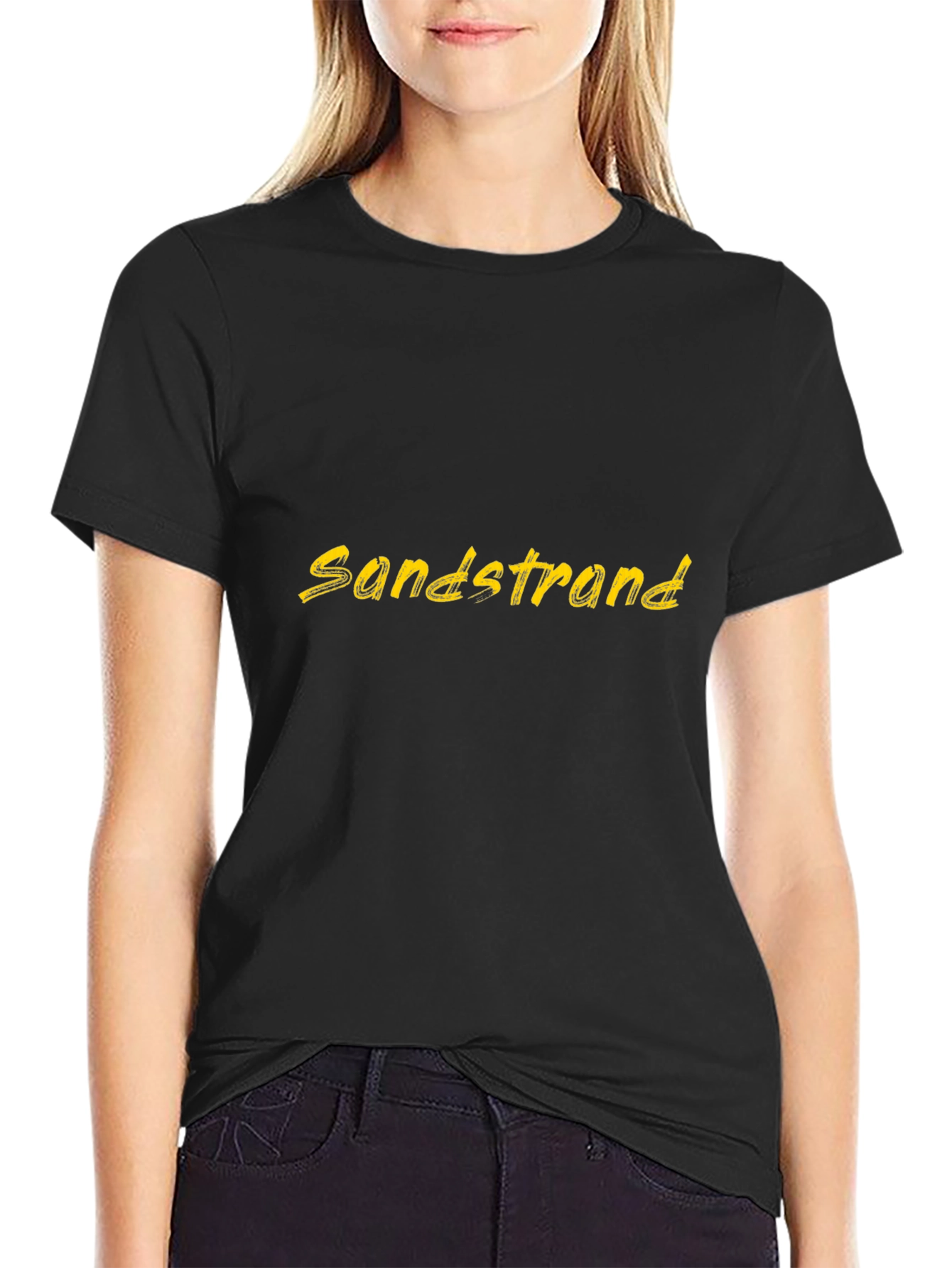 Sandstrand Graphic Tee - Black Casual T-Shirt