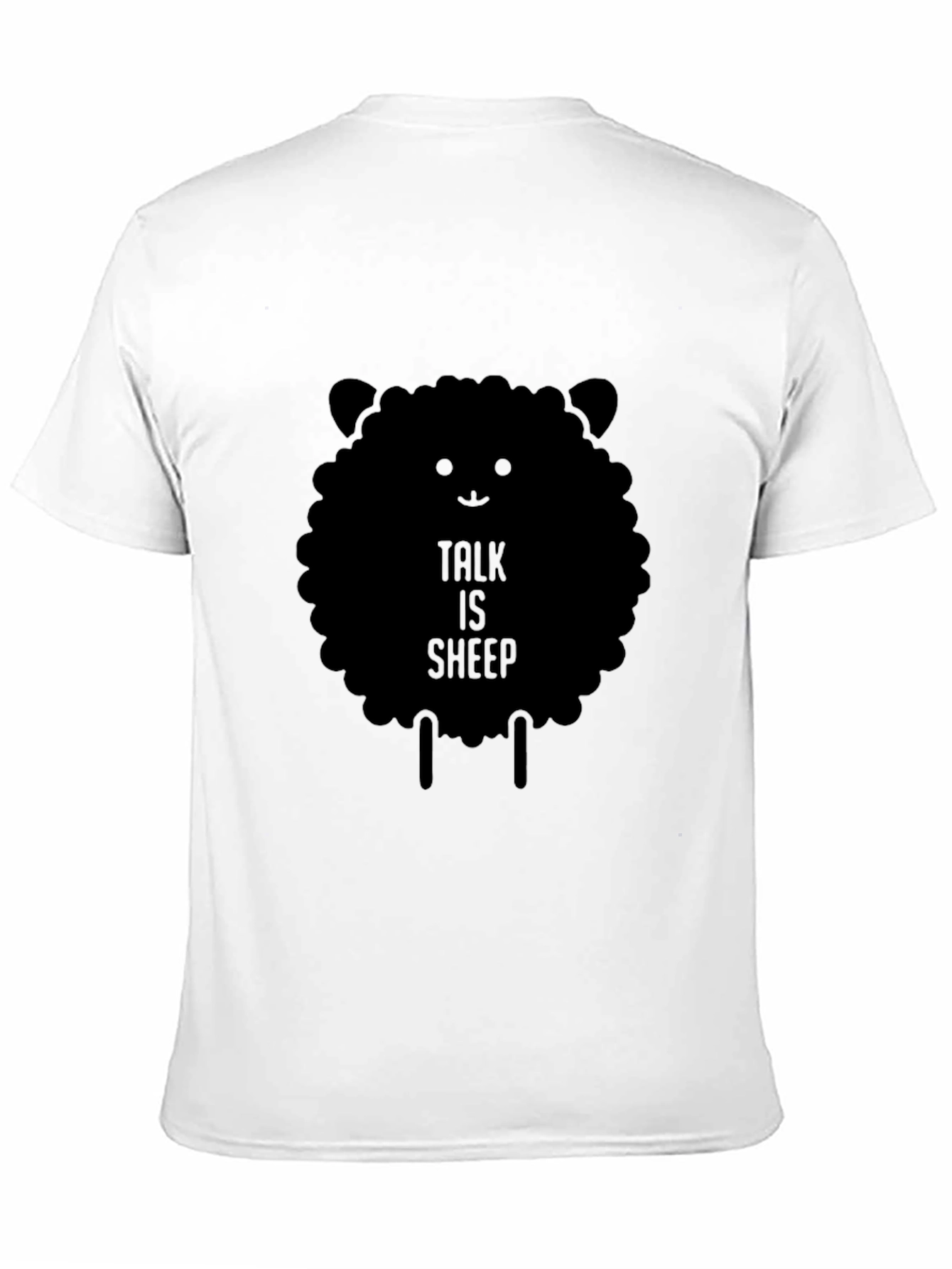 Talk is Sheep Black Graphic T-Shirt
