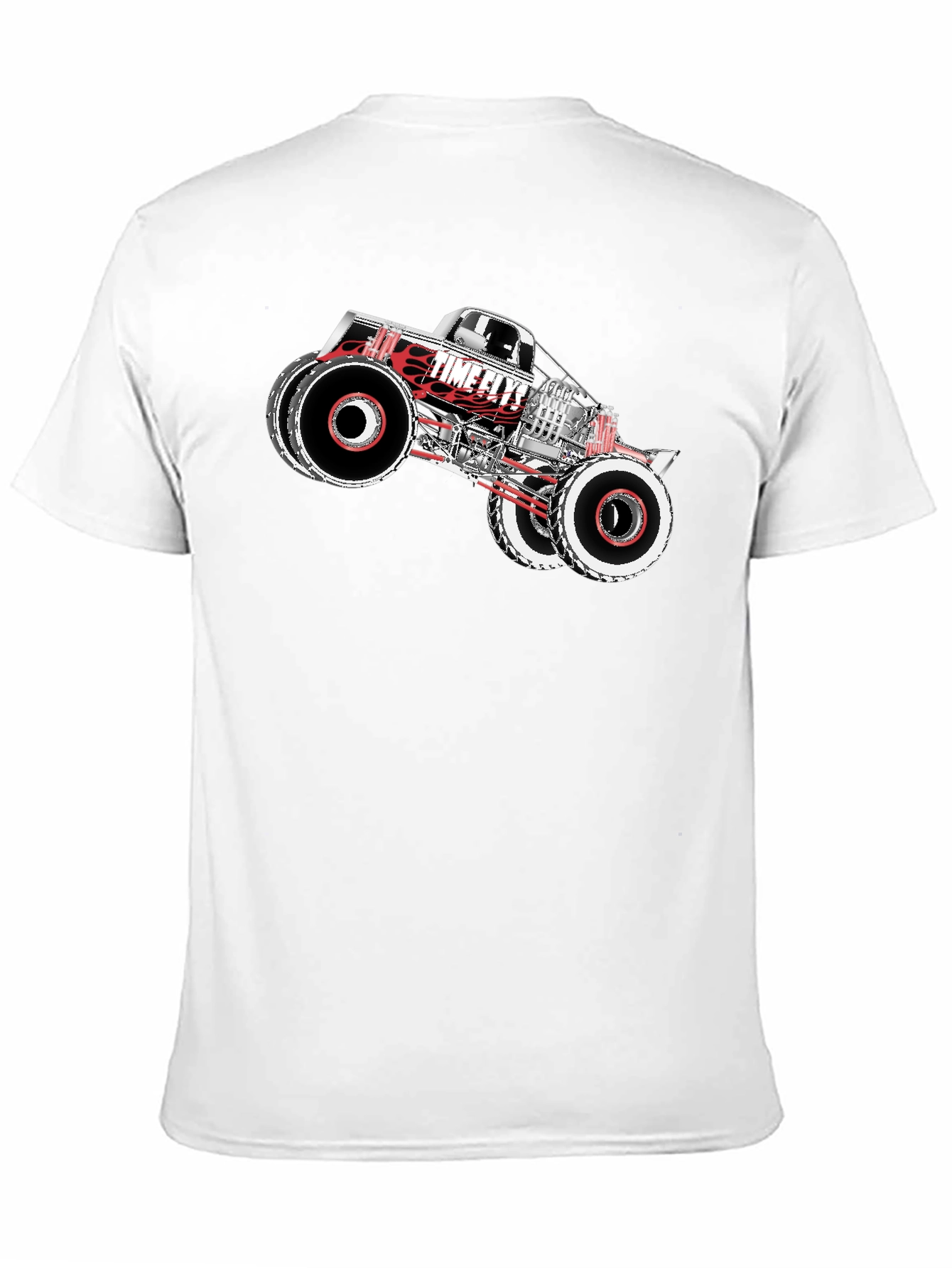 Time Flys Monster Truck Graphic T-Shirt - Black