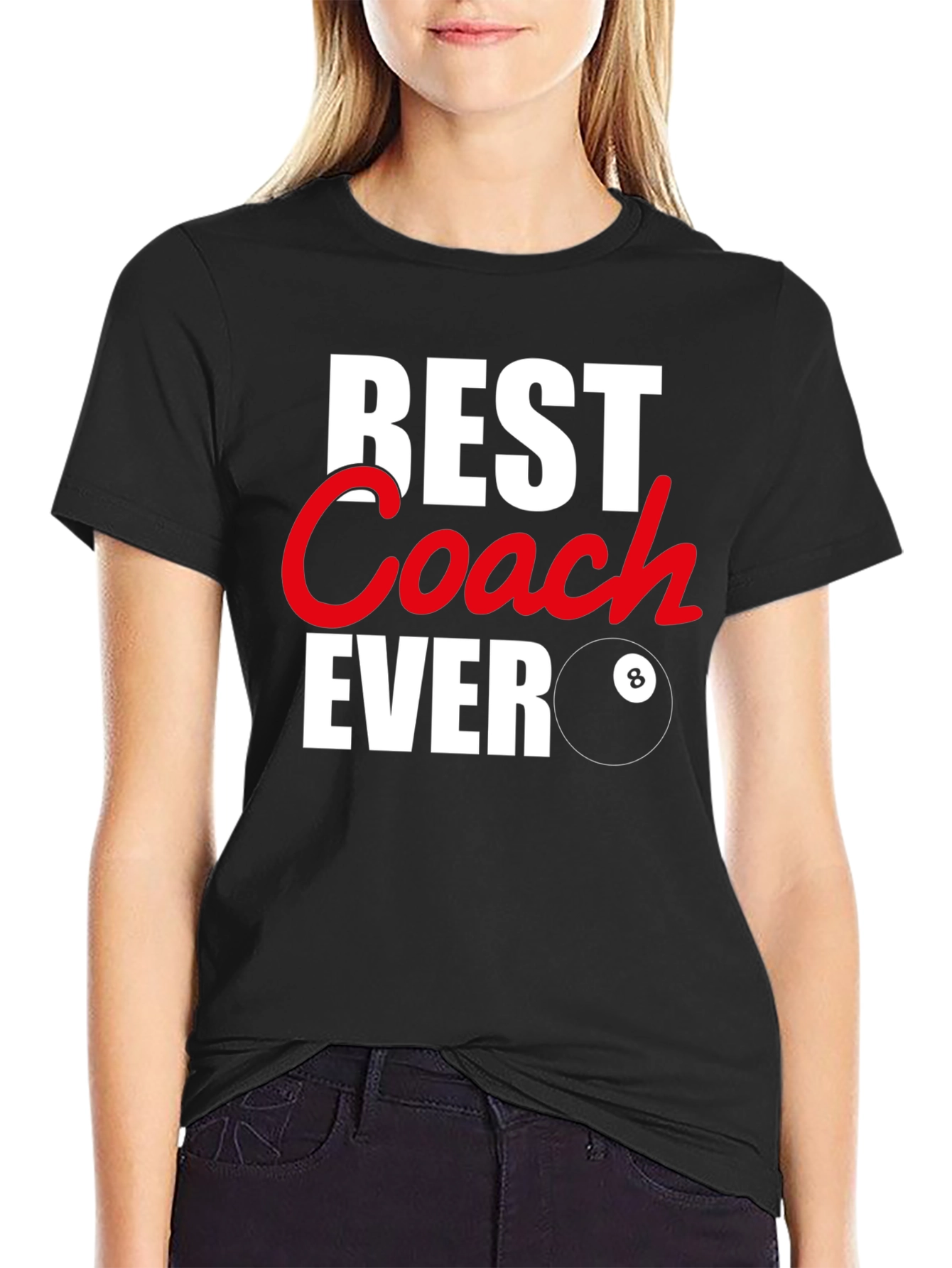 Best Coach Ever Graphic T-Shirt - Pool Billiards