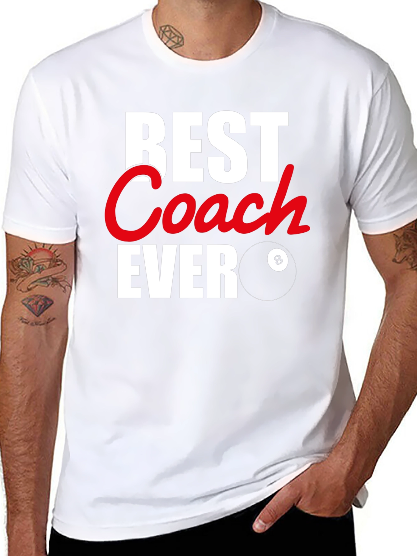 Best Coach Ever Graphic T-Shirt - Pool Billiards