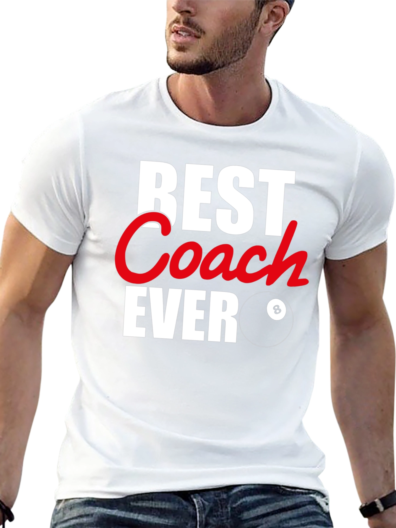 Best Coach Ever Graphic T-Shirt - Pool Billiards