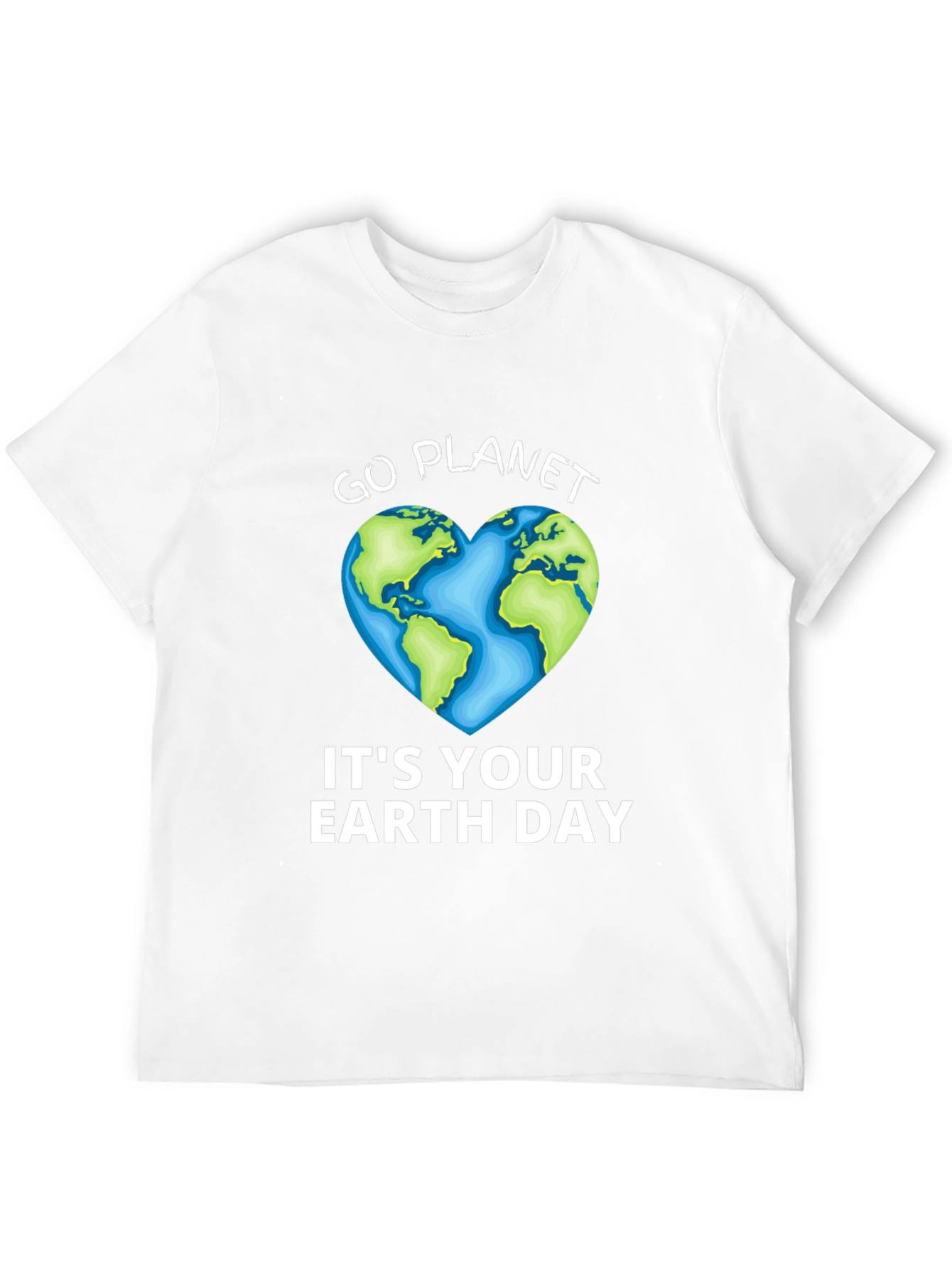 Go Planet T-Shirt - Earth Day Heart Graphic