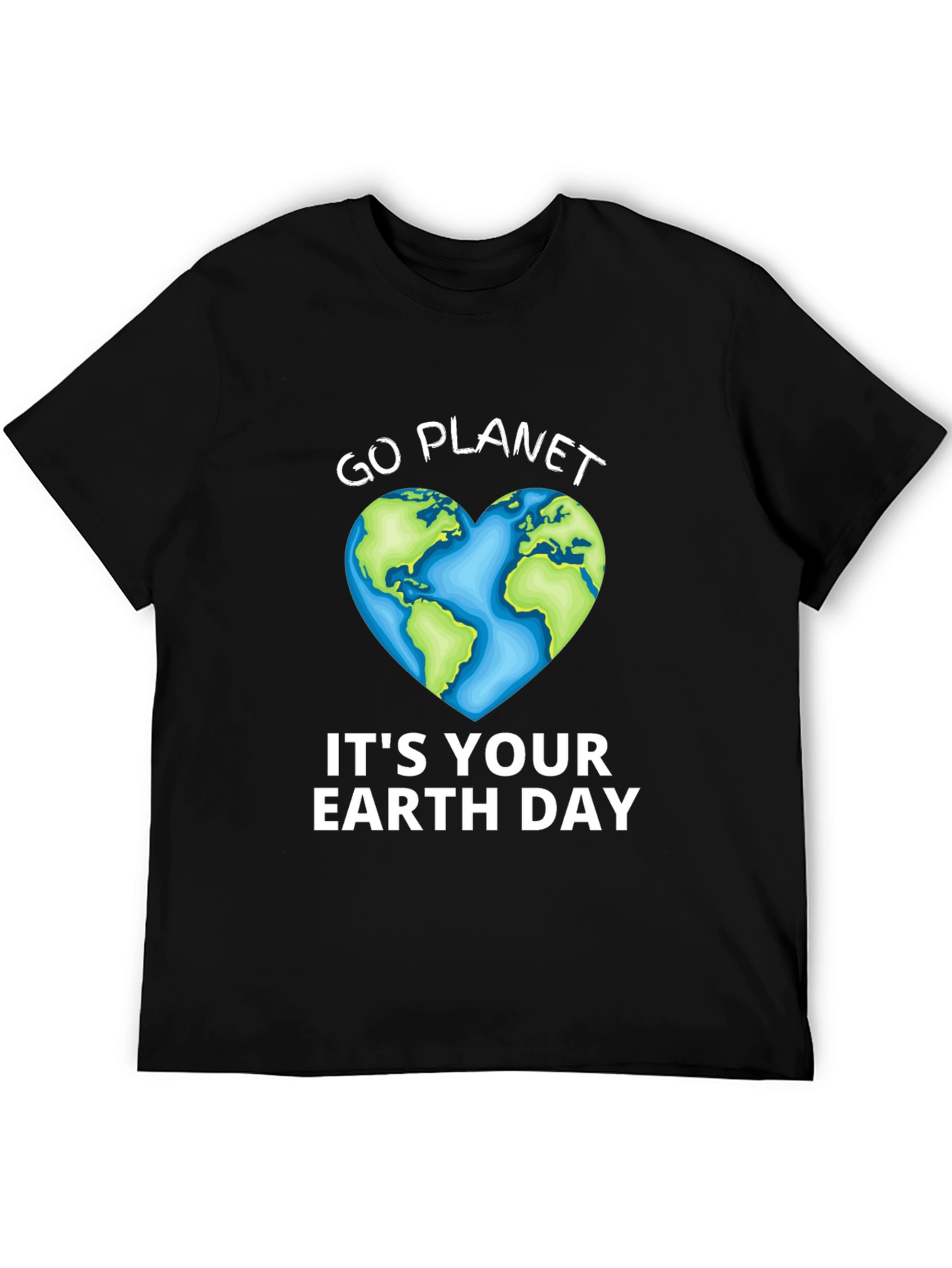 Go Planet T-Shirt - Earth Day Heart Graphic