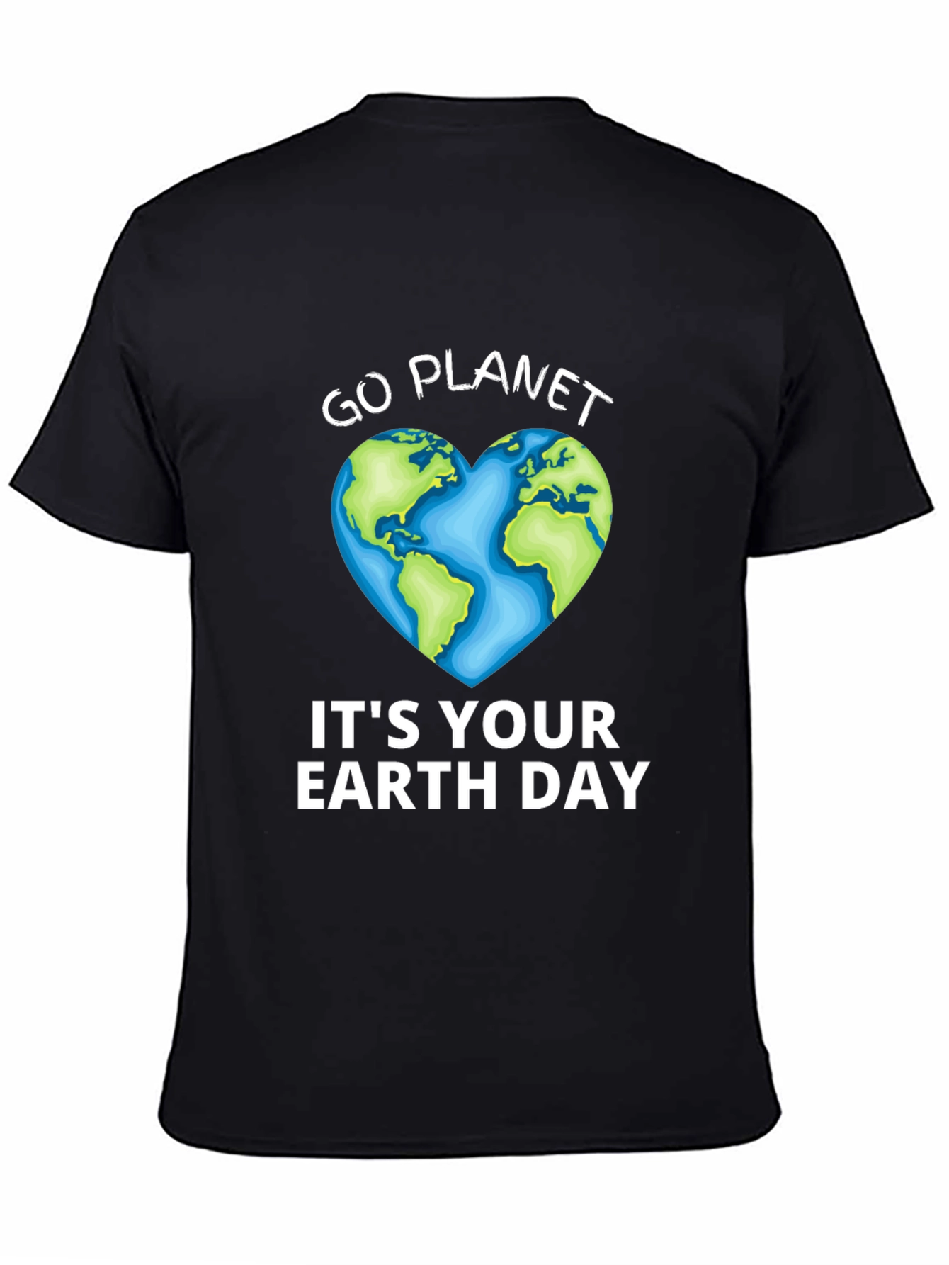 Go Planet T-Shirt - Earth Day Heart Graphic