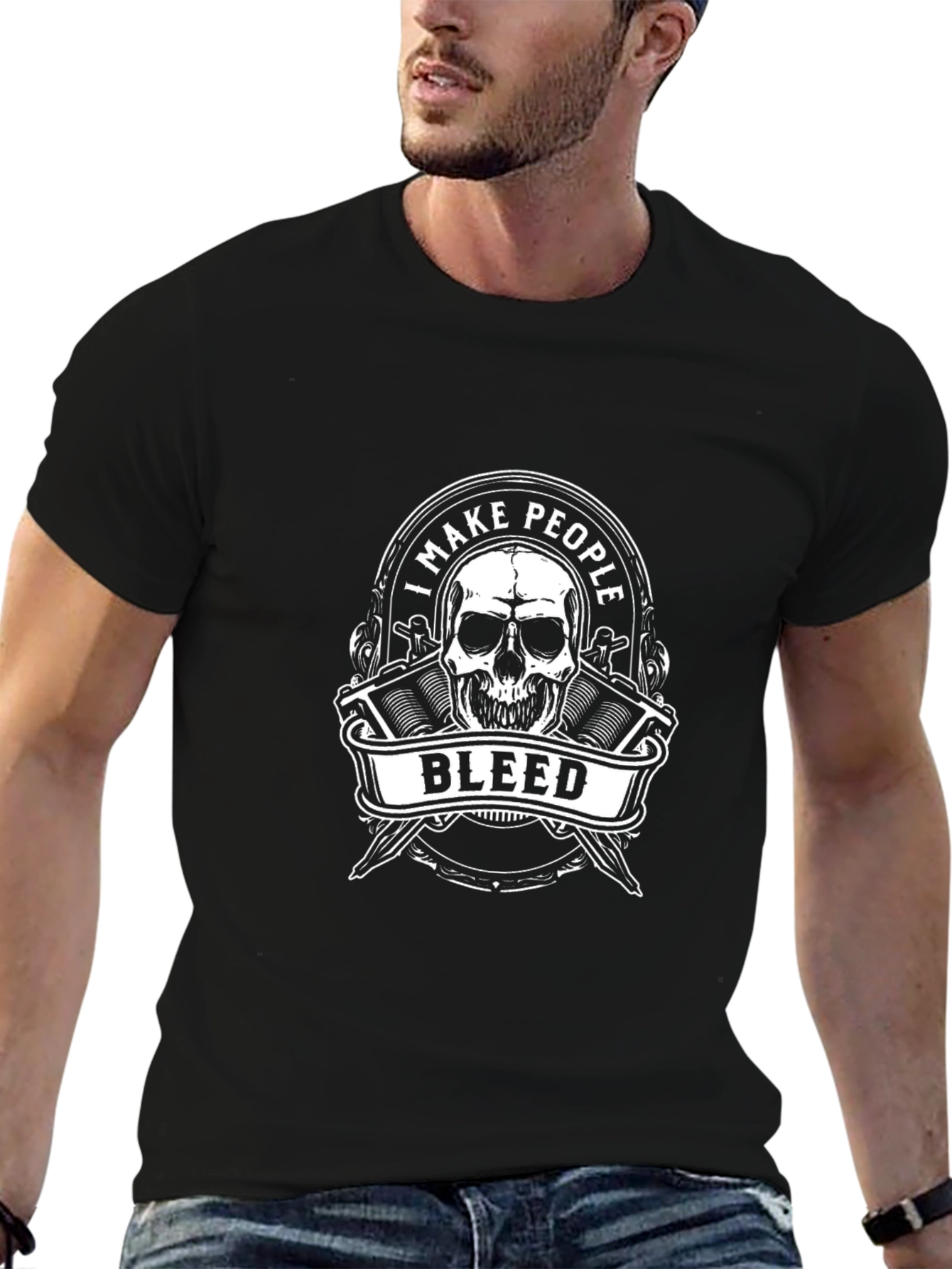 I Make People Bleed Skull T-Shirt